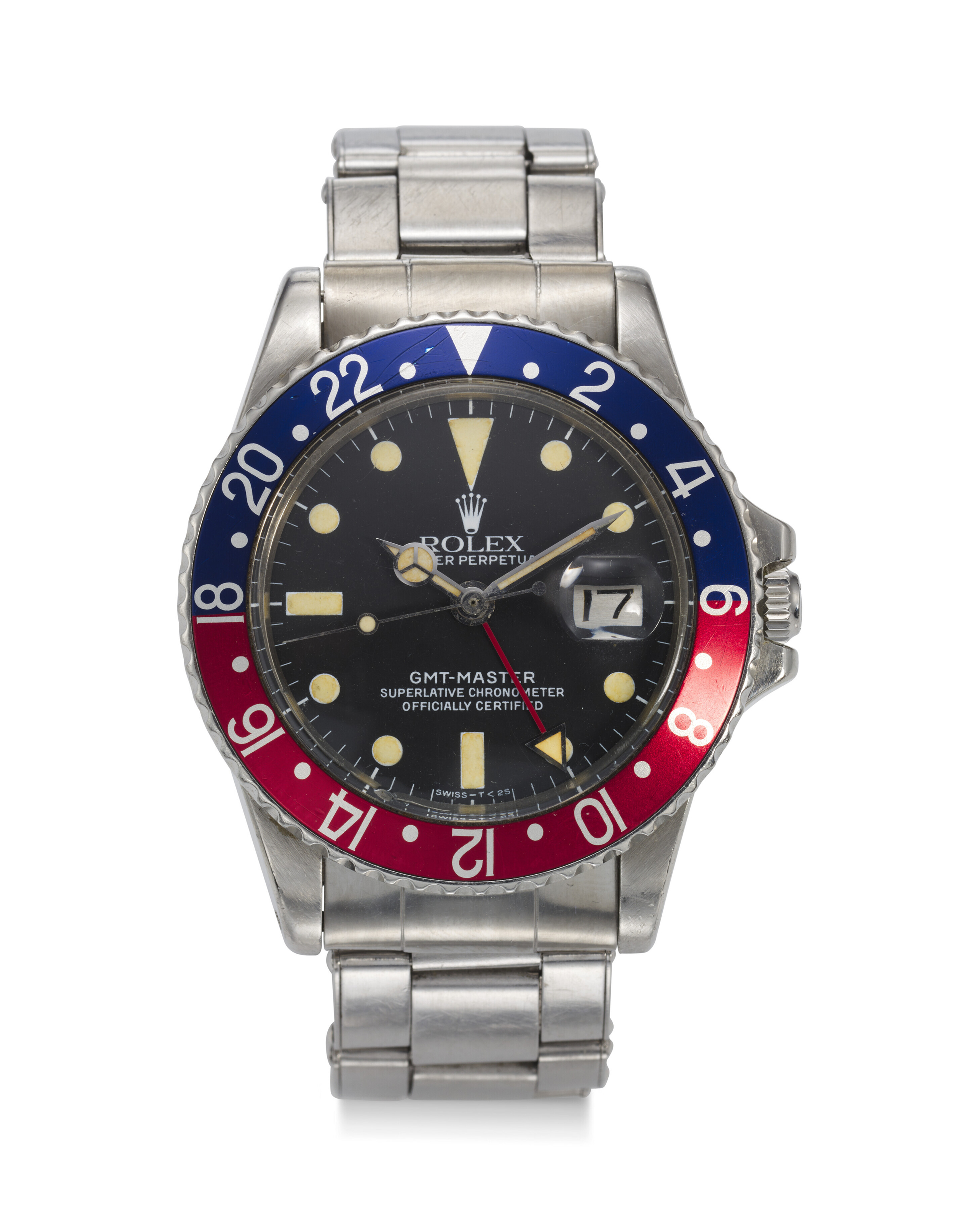 Rolex ROLEX, REF. 1675, GMT MASTER, “PEPSI”, A STEEL DUAL TIME WRISTWATCH WITH DATE · 1675
