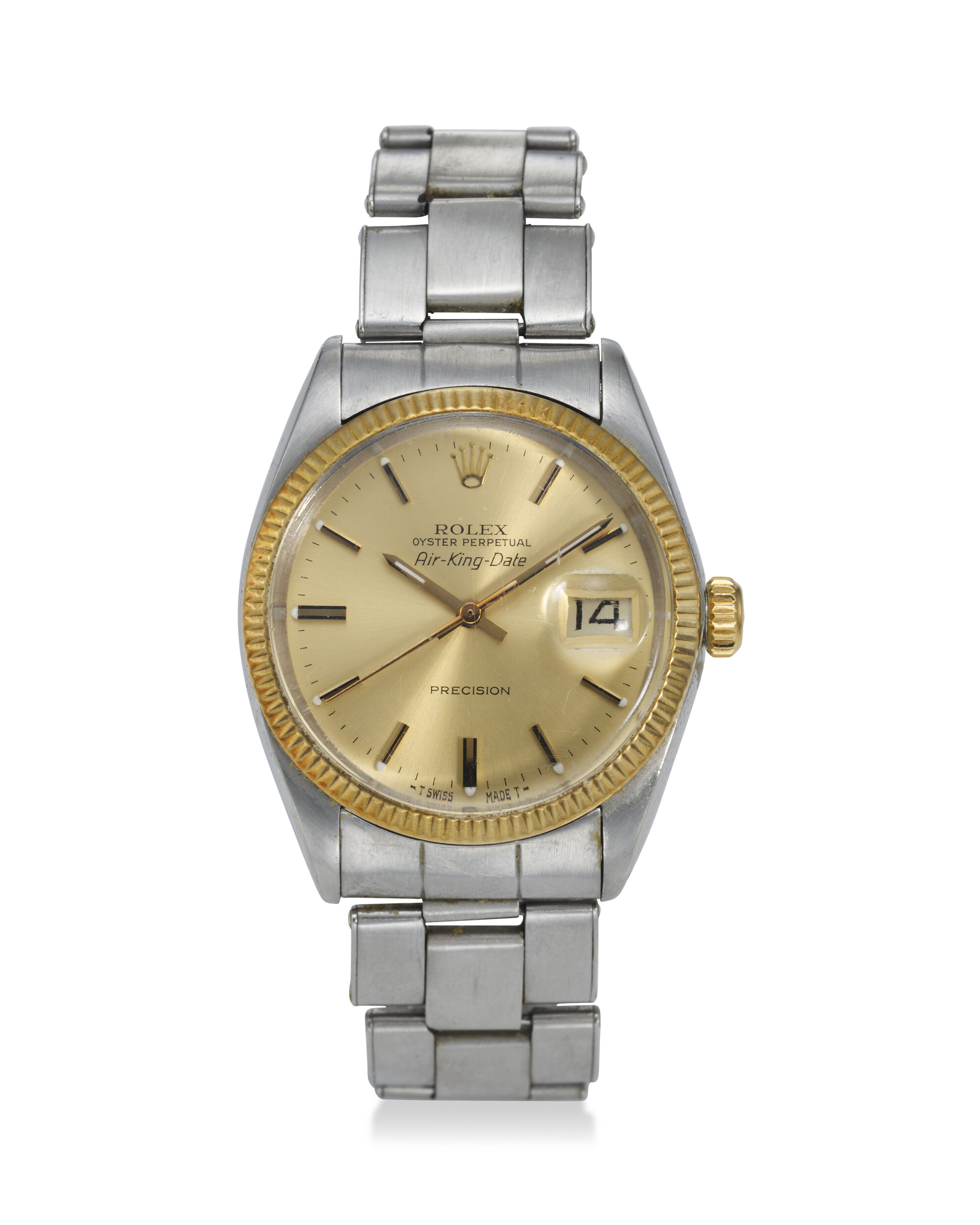ROLEX, REF. 5701, AIR-KING-DATE, AN 18K 