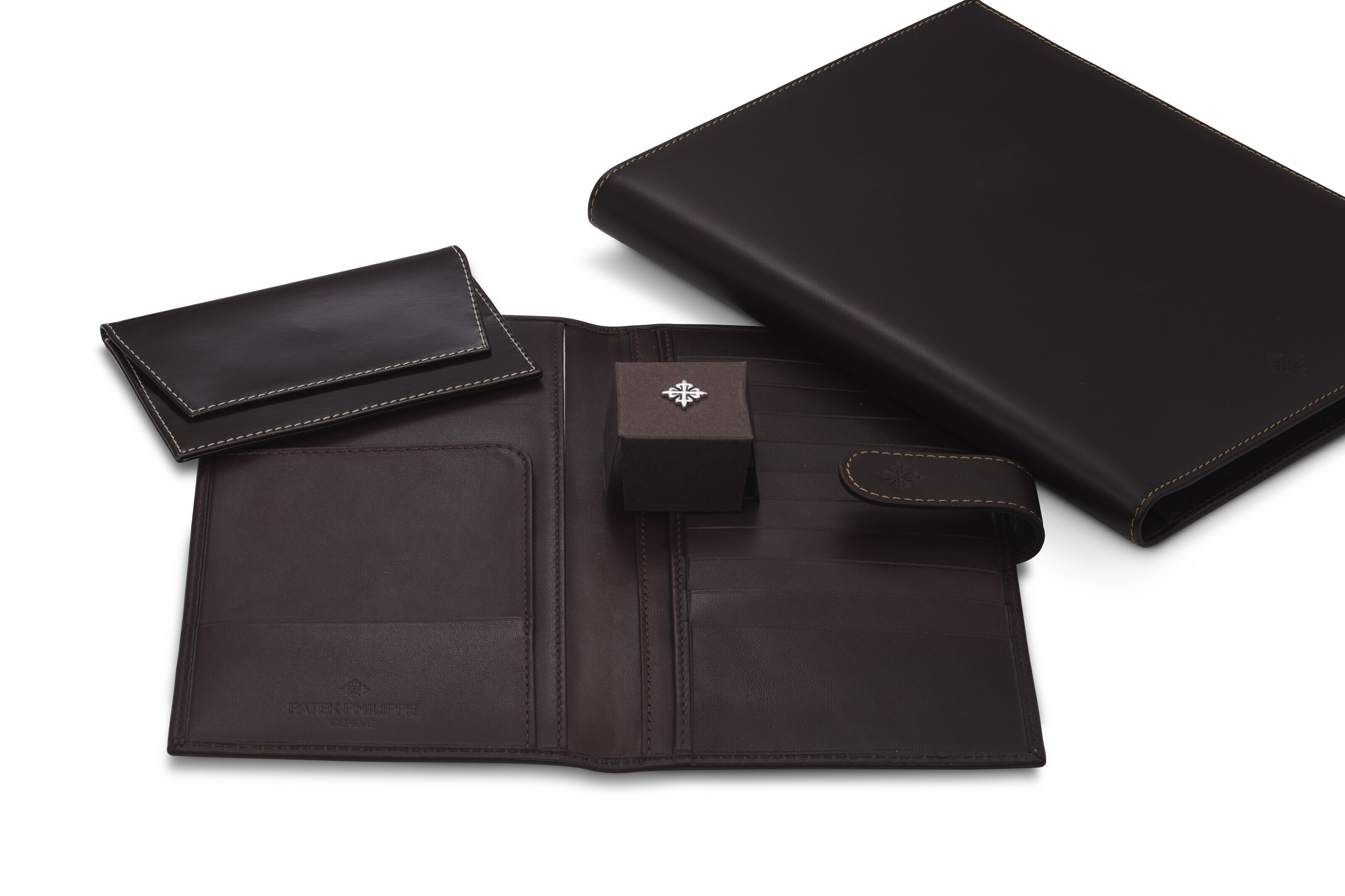 Patek Philippe Grey Saffiano Leather Cardholder