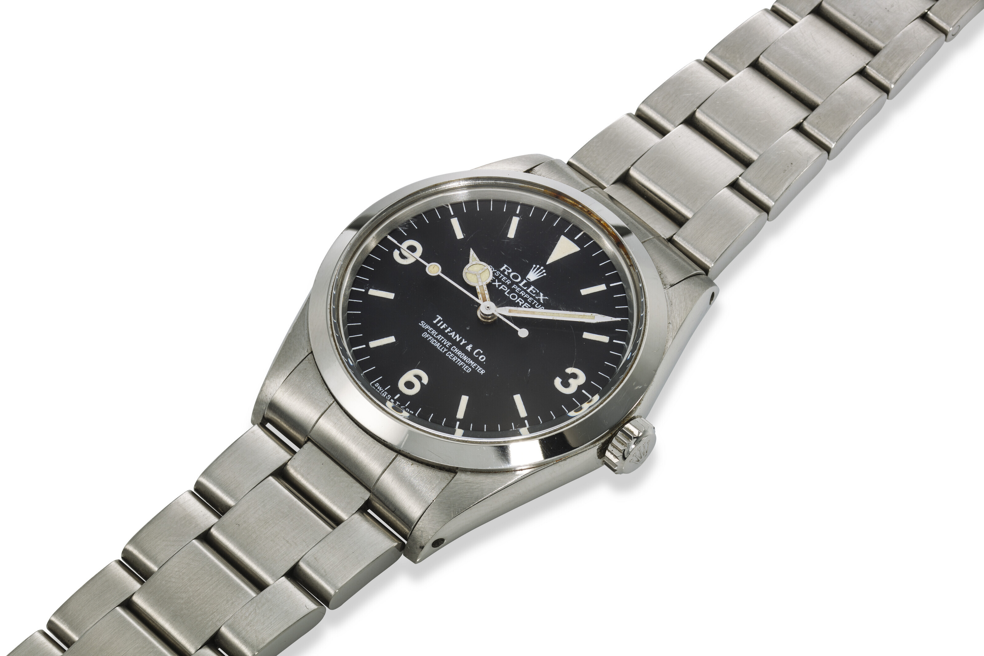 ROLEX RETAILED BY TIFFANY CO. REF. 1016 EXPLORER A VERY FINE AND RARE STEEL WRISTWATCH Christie s