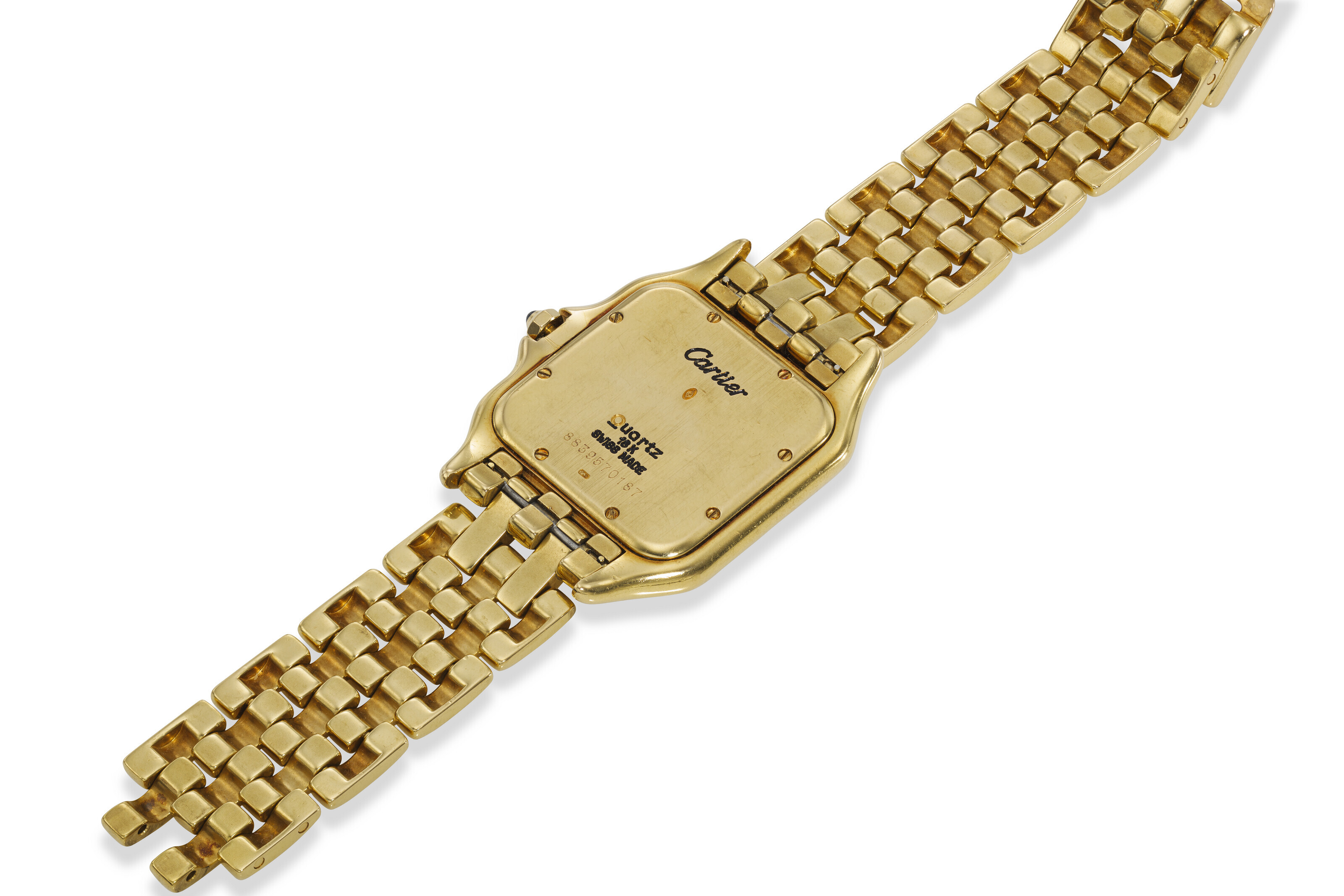 CARTIER, REF. 883968, PANTHÈRE, A FINE 18K YELLOW GOLD CUSHION