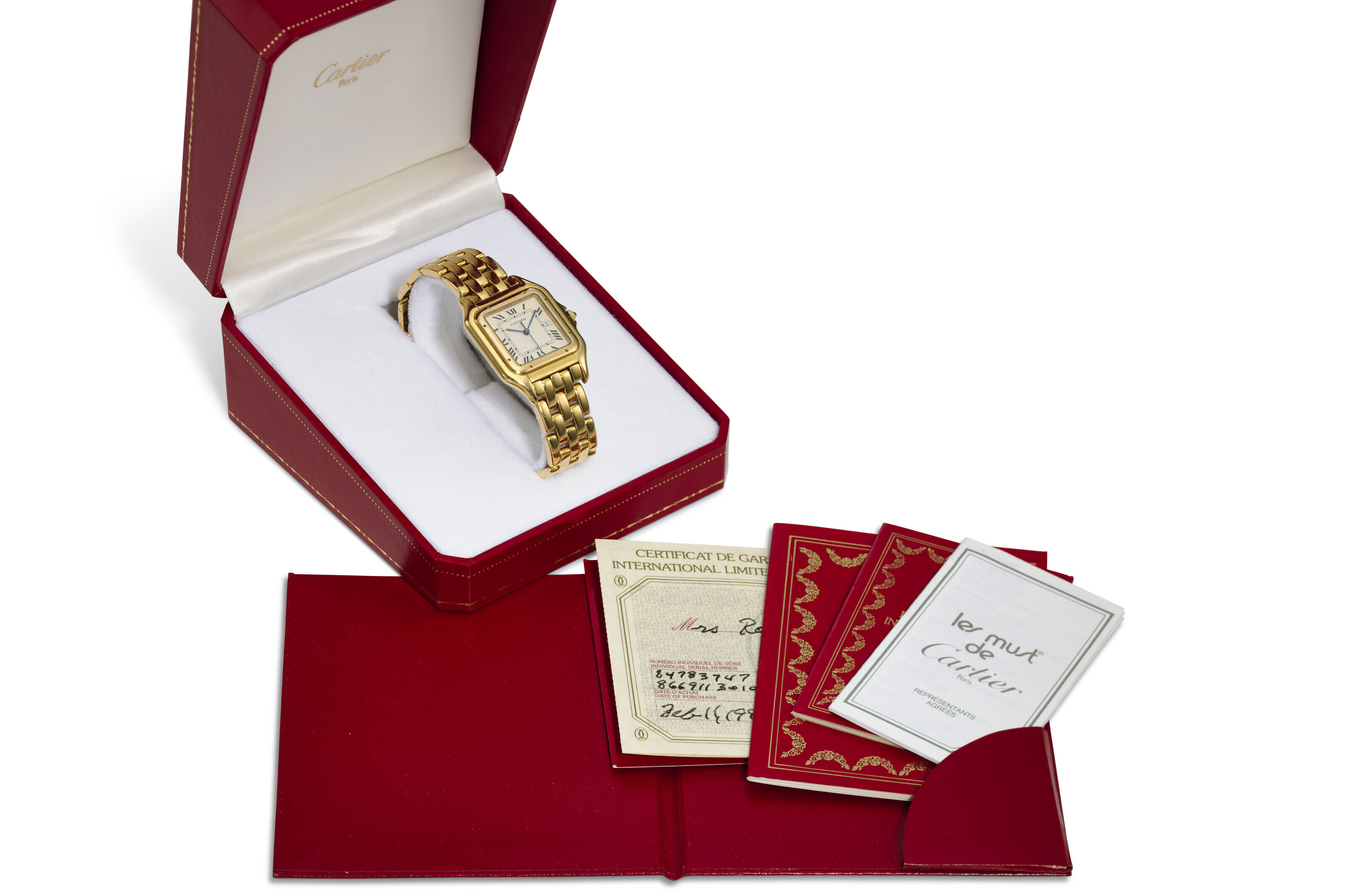 CARTIER, REF. 883968, PANTHÈRE, A FINE 18K YELLOW GOLD CUSHION