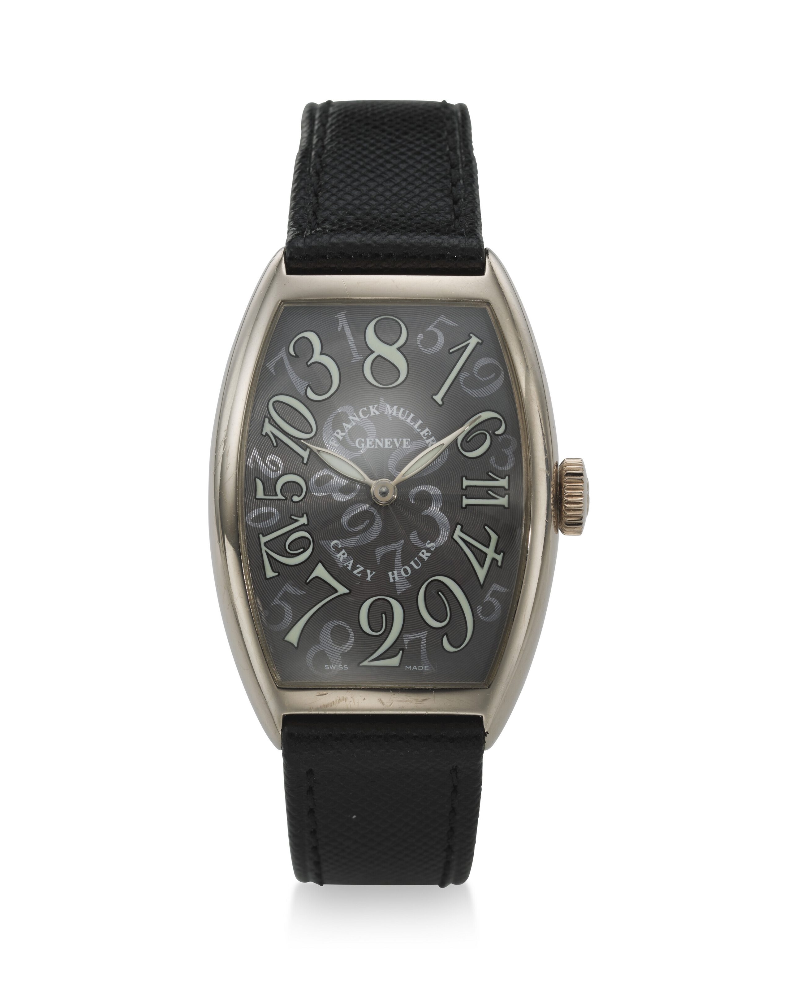 FRANCK MULLER, REF. 5850 CH, CRAZY HOURS, A FINE 18K WHITE GOLD