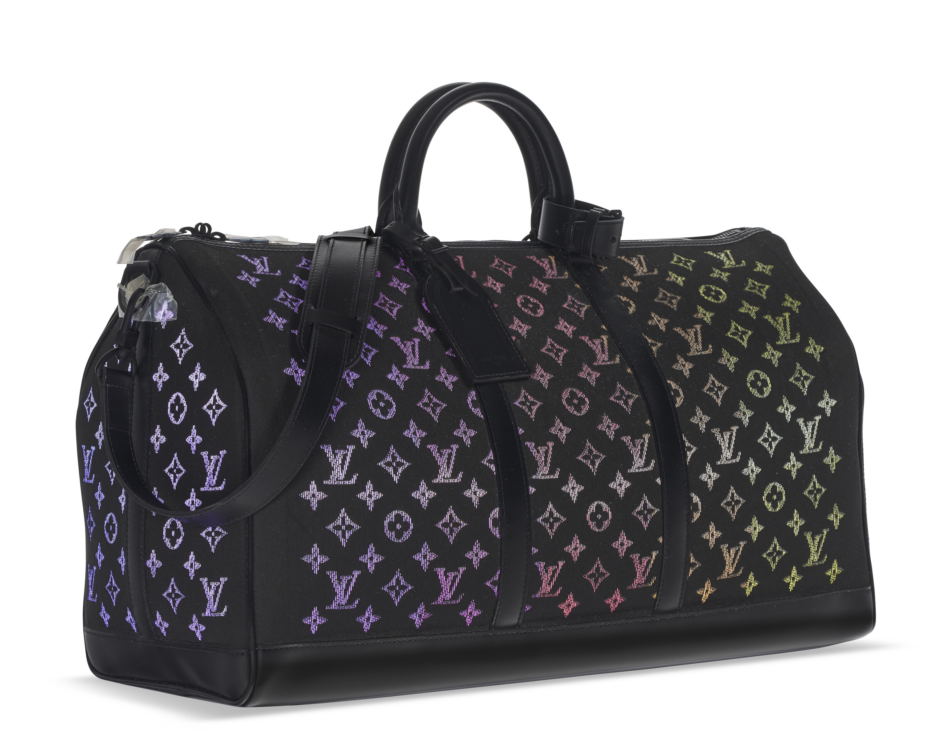 A LIMITED EDITION BLACK LIGHT UP KEEPALL BANDOULIÈRE 50 BY VIRGIL