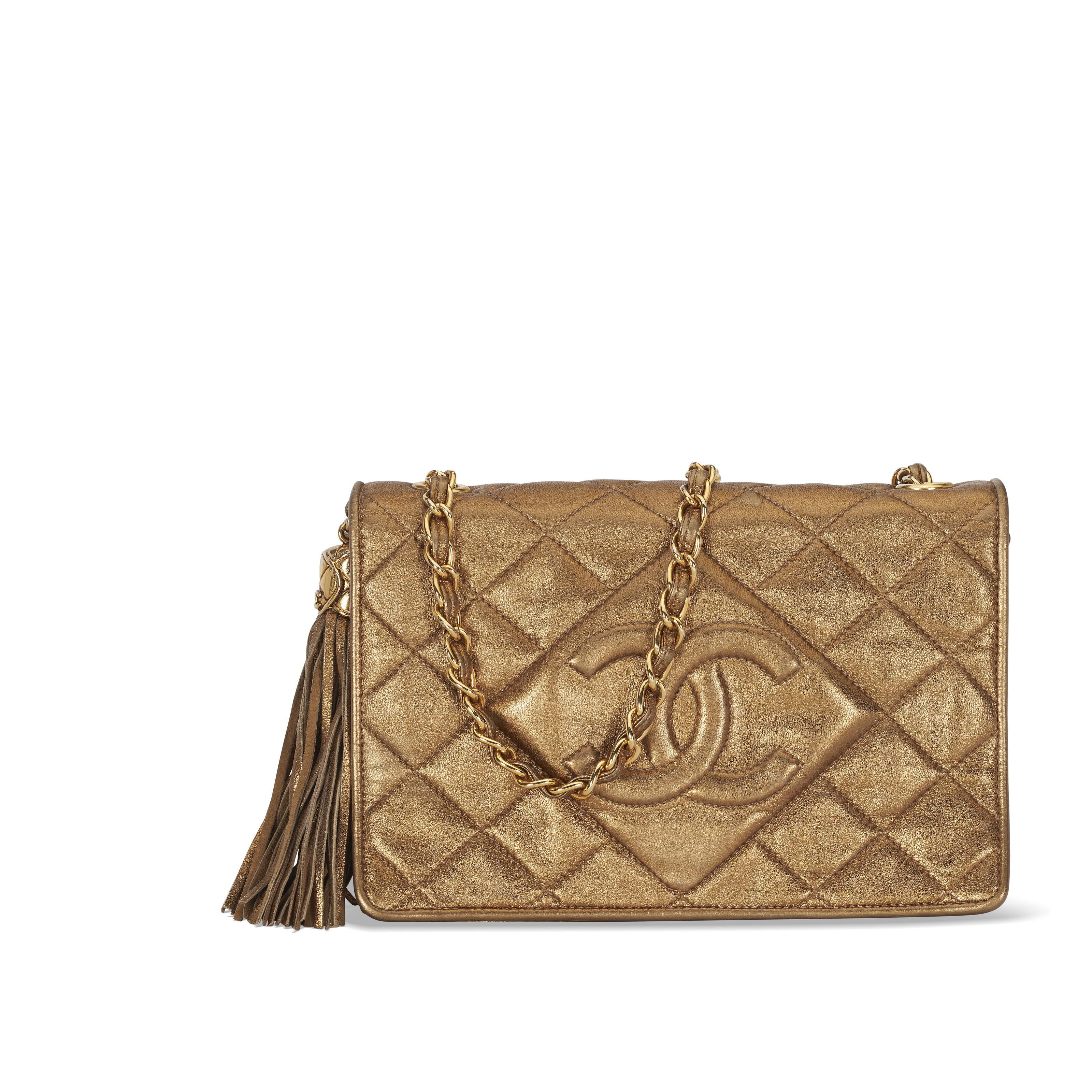 LEATHER TASSEL GOLD
