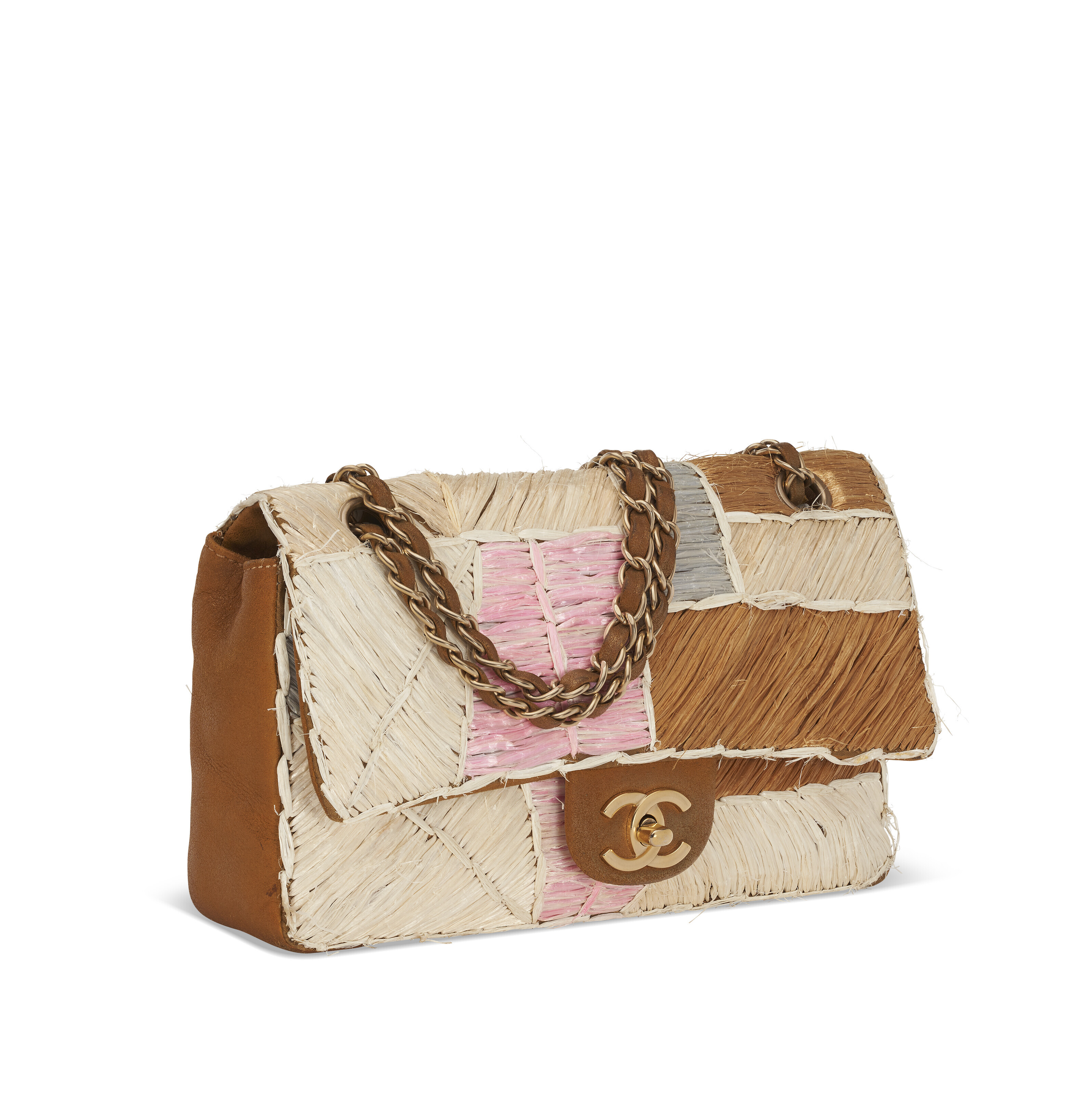 Chanel raffia best sale flap bag