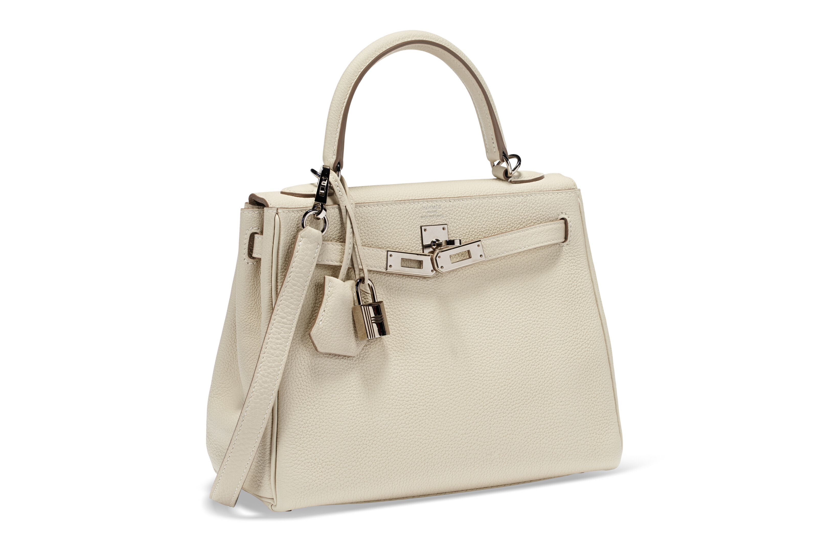 A CRAIE TOGO LEATHER RETOURNÉ KELLY 25 WITH PALLADIUM HARDWARE