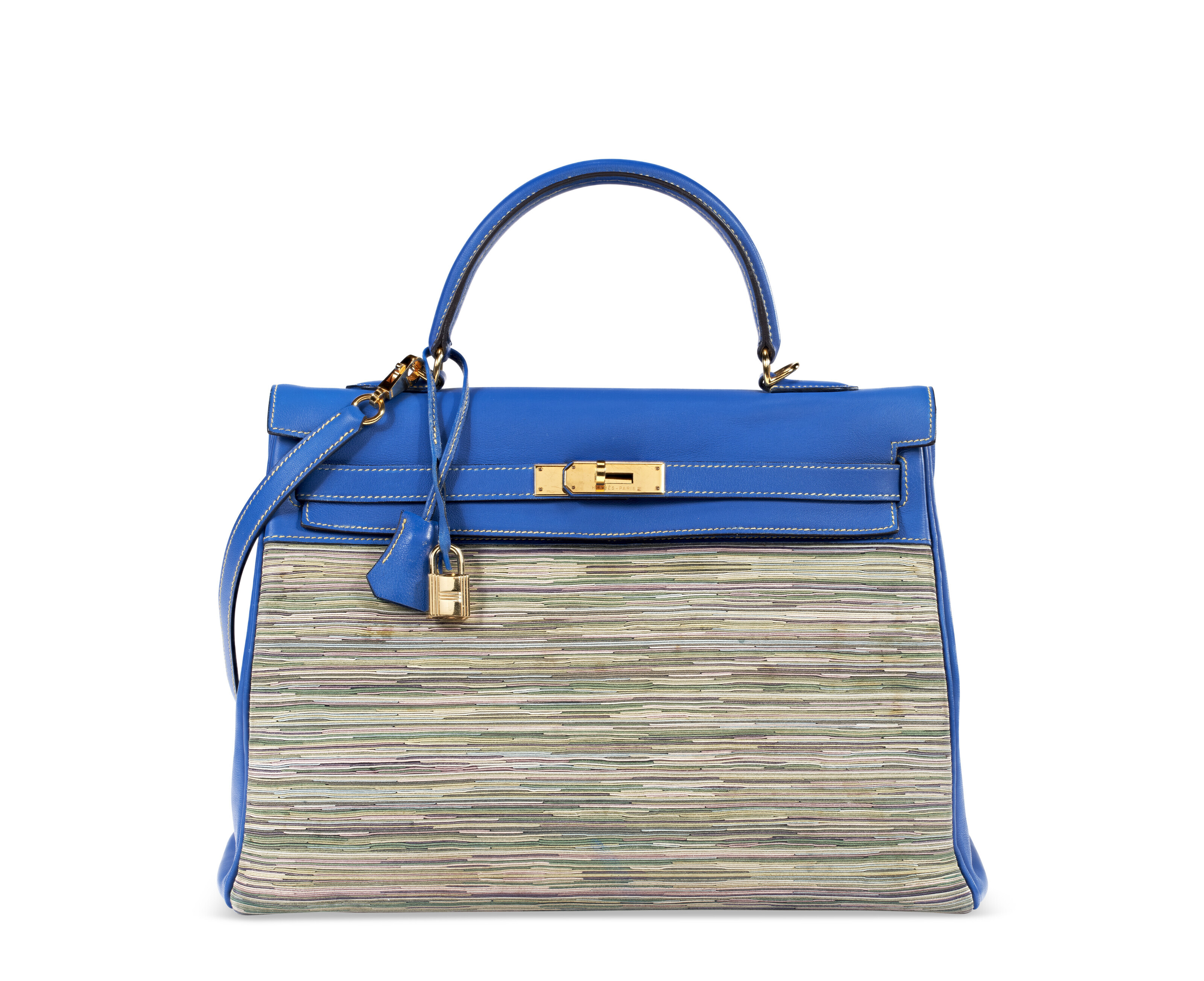 A LIMITED EDITION BLEU FRANCE EVERCOLOR LEATHER VIBRATO RETOURNÉ