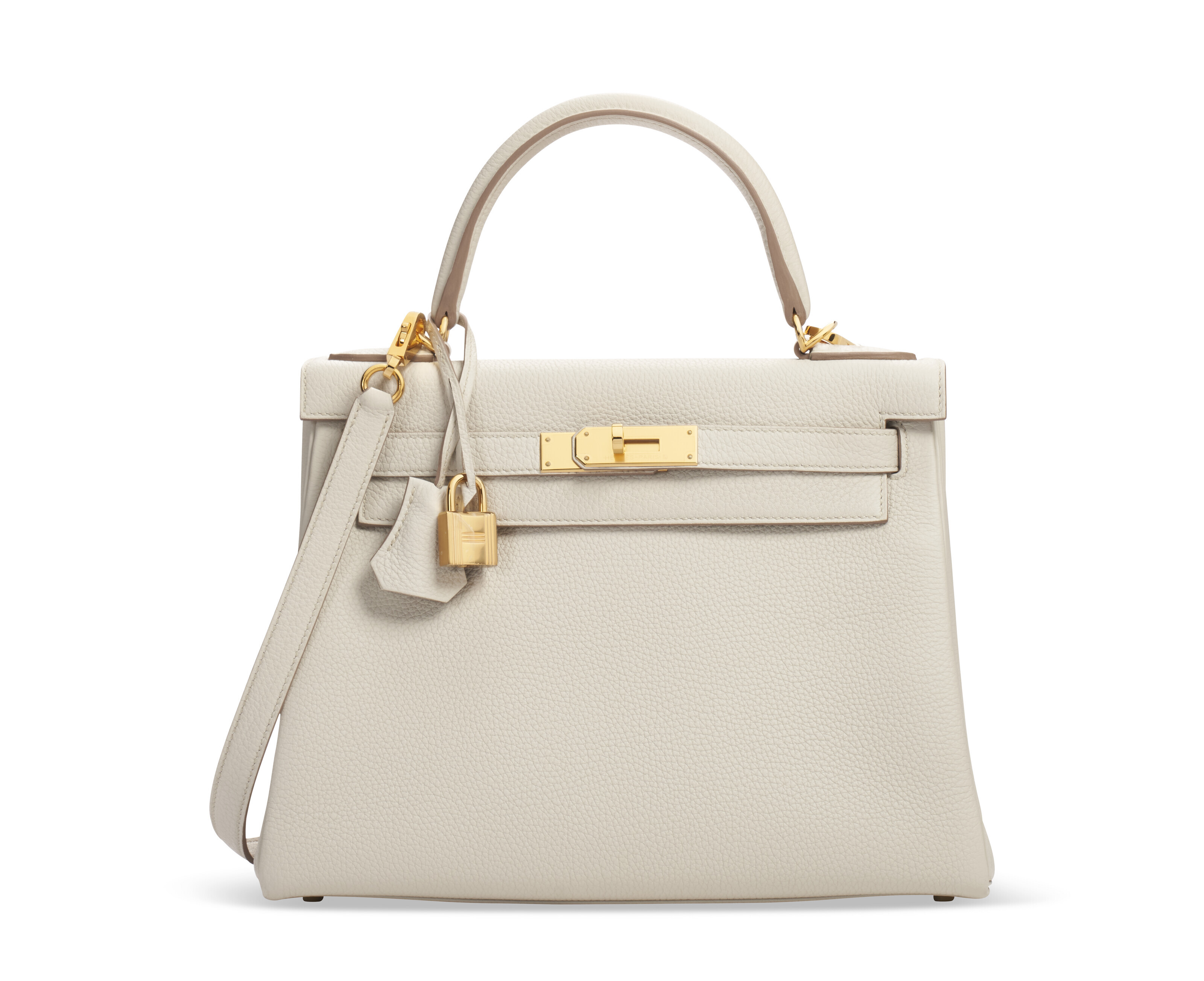 Hermes Kelly 28 Bag Etoupe Retourne Togo Gold Hardware – Mightychic