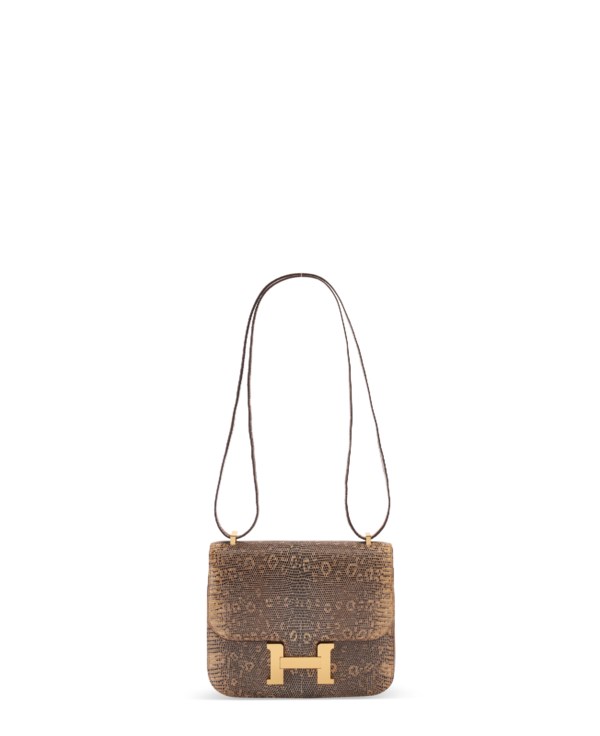 Hermes Constance 18 Desert Lizard Bag Palladium Hardware