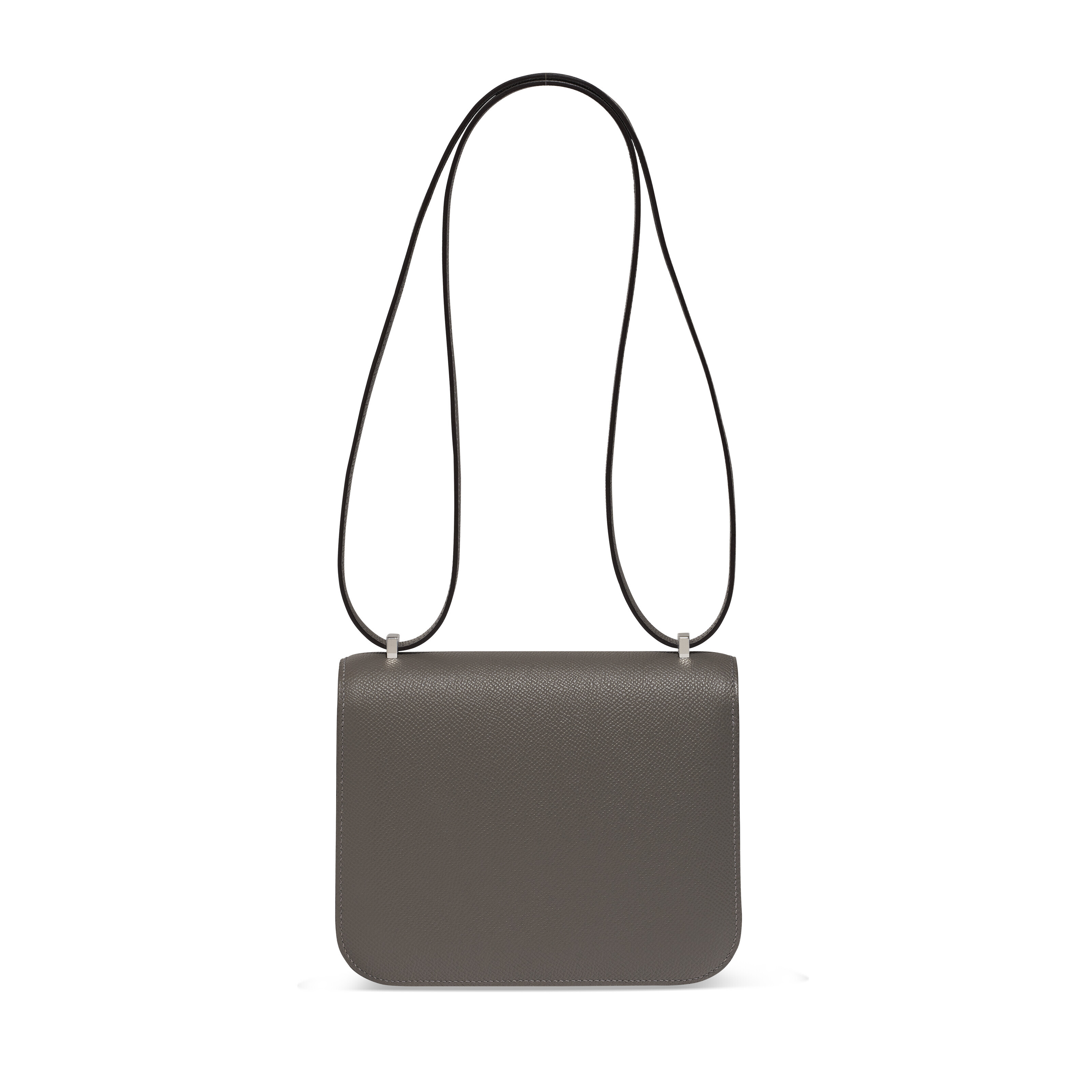 A GRIS MEYER EPSOM LEATHER MINI CONSTANCE 18 WITH PALLADIUM