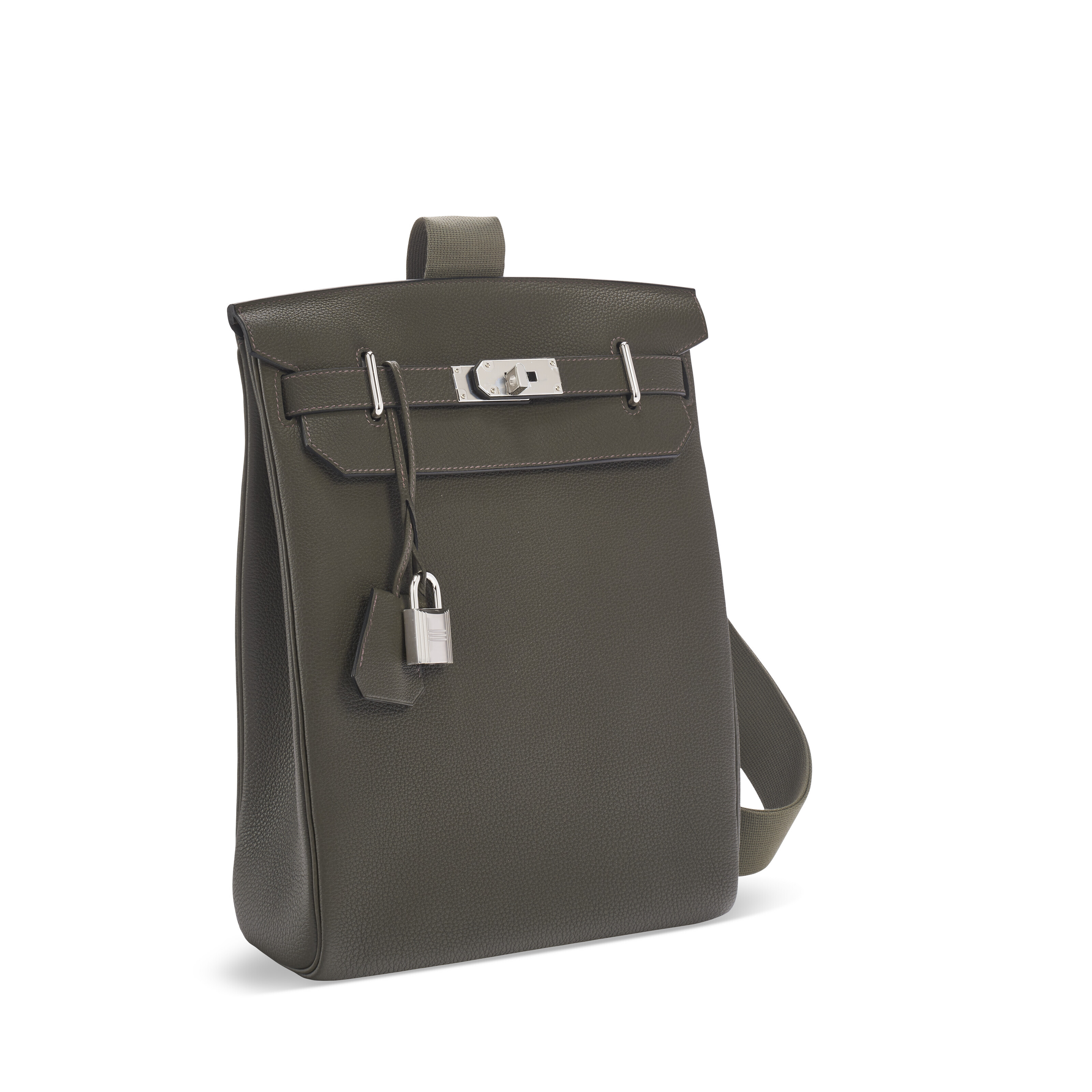 A VERT DE GRIS HAC A DOS BACKPACK WITH PALLADIUM HARDWARE, HERMÈS