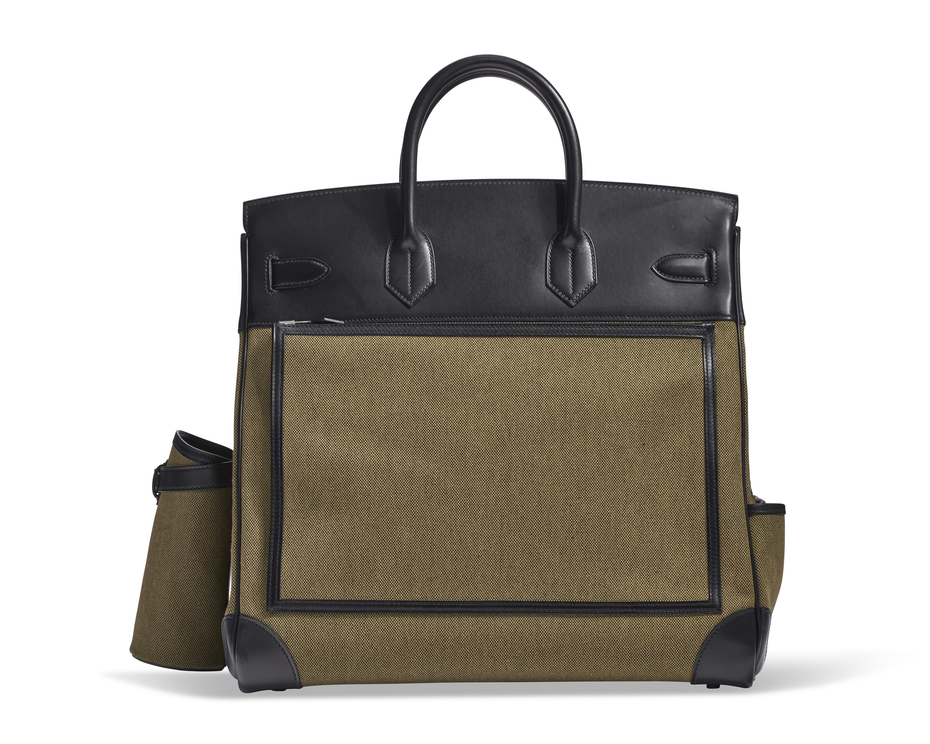 A LIMITED EDITION VERT OLIVE CANVAS BLACK SWIFT LEATHER CARGO - Main Image