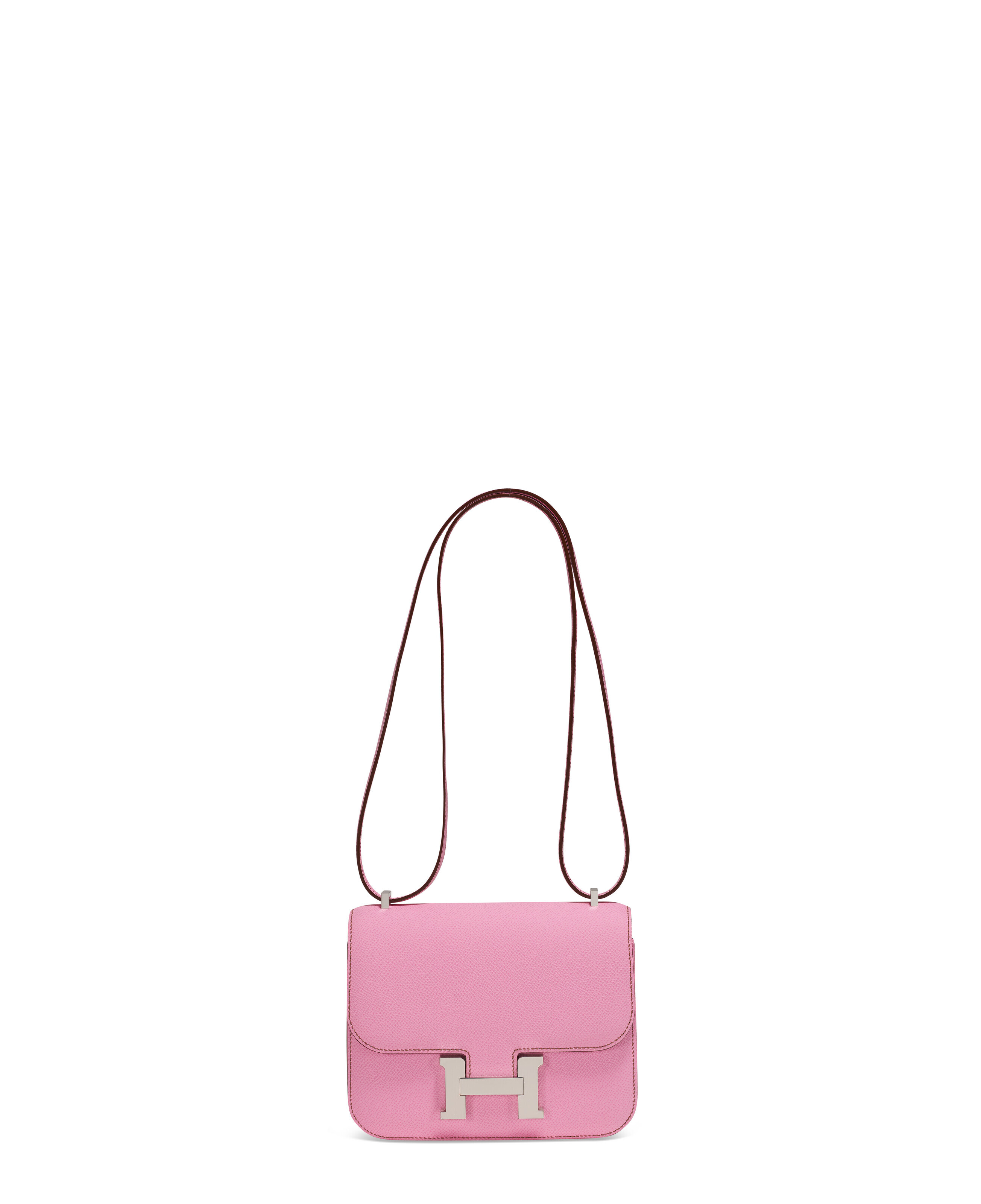 A PINK 5P EPSOM LEATHER MINI CONSTANCE 18 WITH PALLADIUM HARDWARE ...