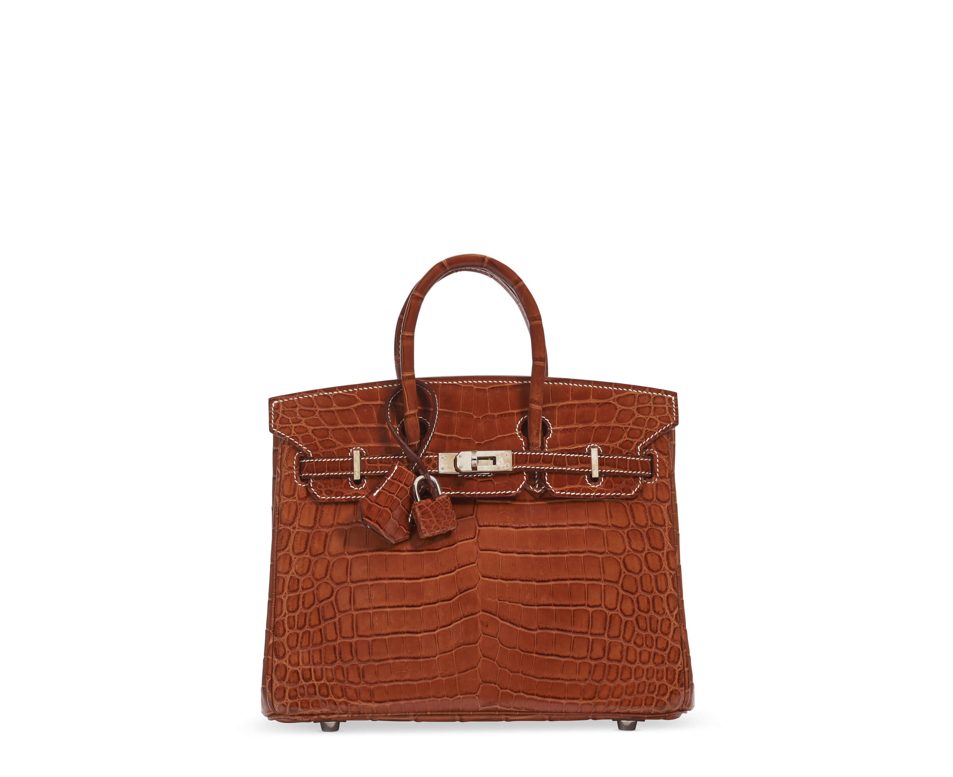 A MATTE FAUVE NILOTICUS CROCODILE BIRKIN 25 WITH PALLADIUM HARDWARE