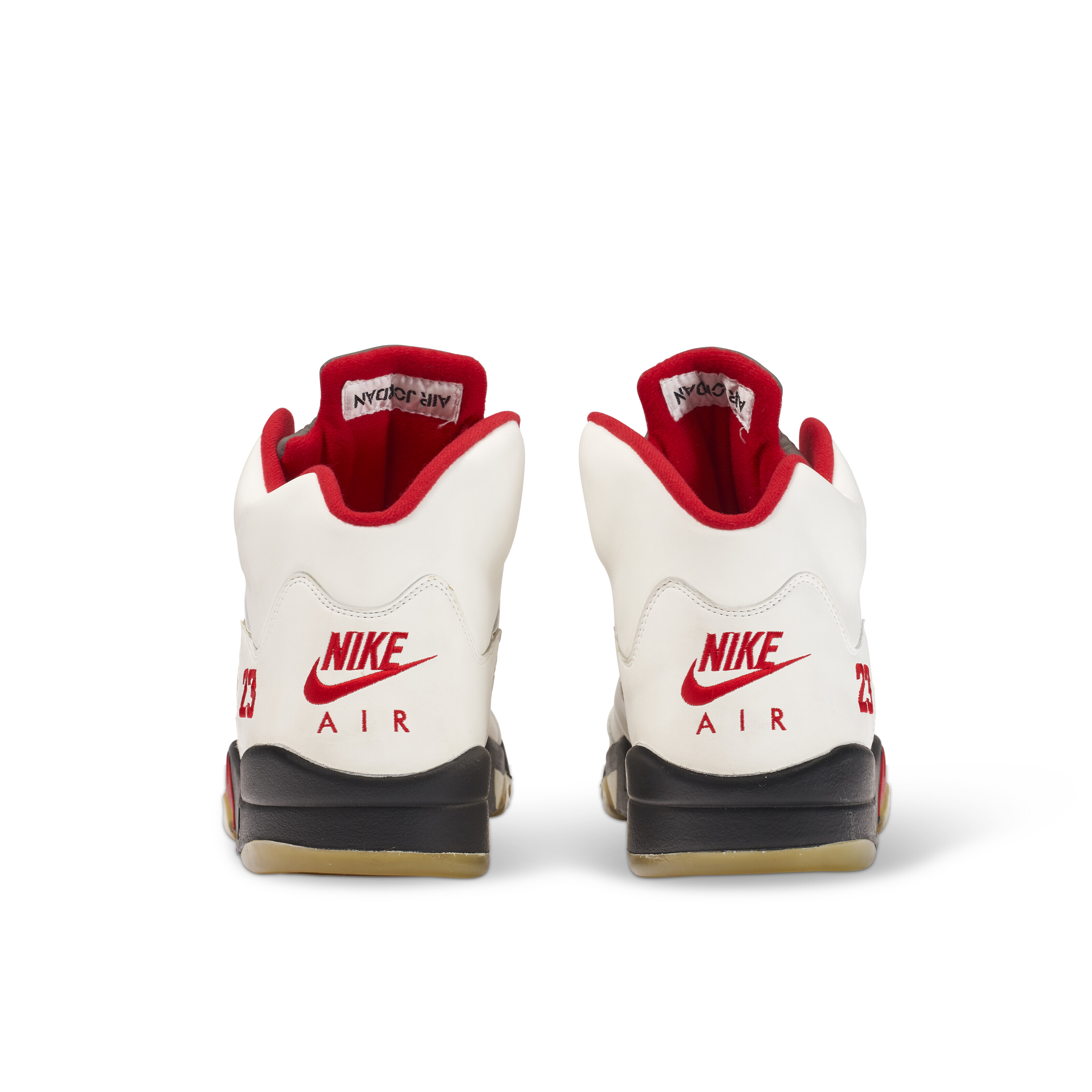 MICHAEL JORDAN PLAYER EXCLUSIVE AIR JORDAN V 'FIRE RED' SNEAKERS