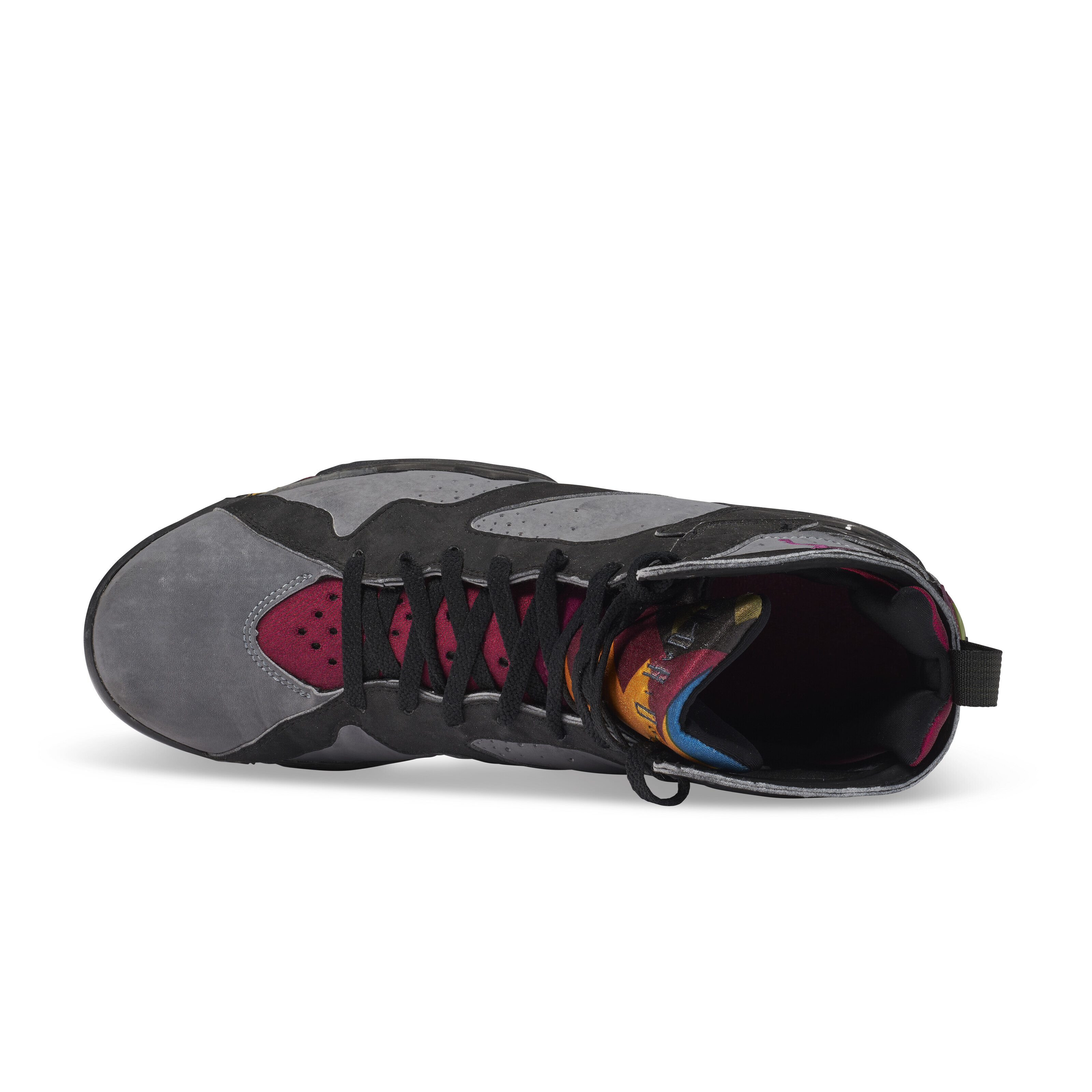 MICHAEL JORDAN DUAL SIGNED AIR JORDAN VII BORDEAUX SNEAKERS