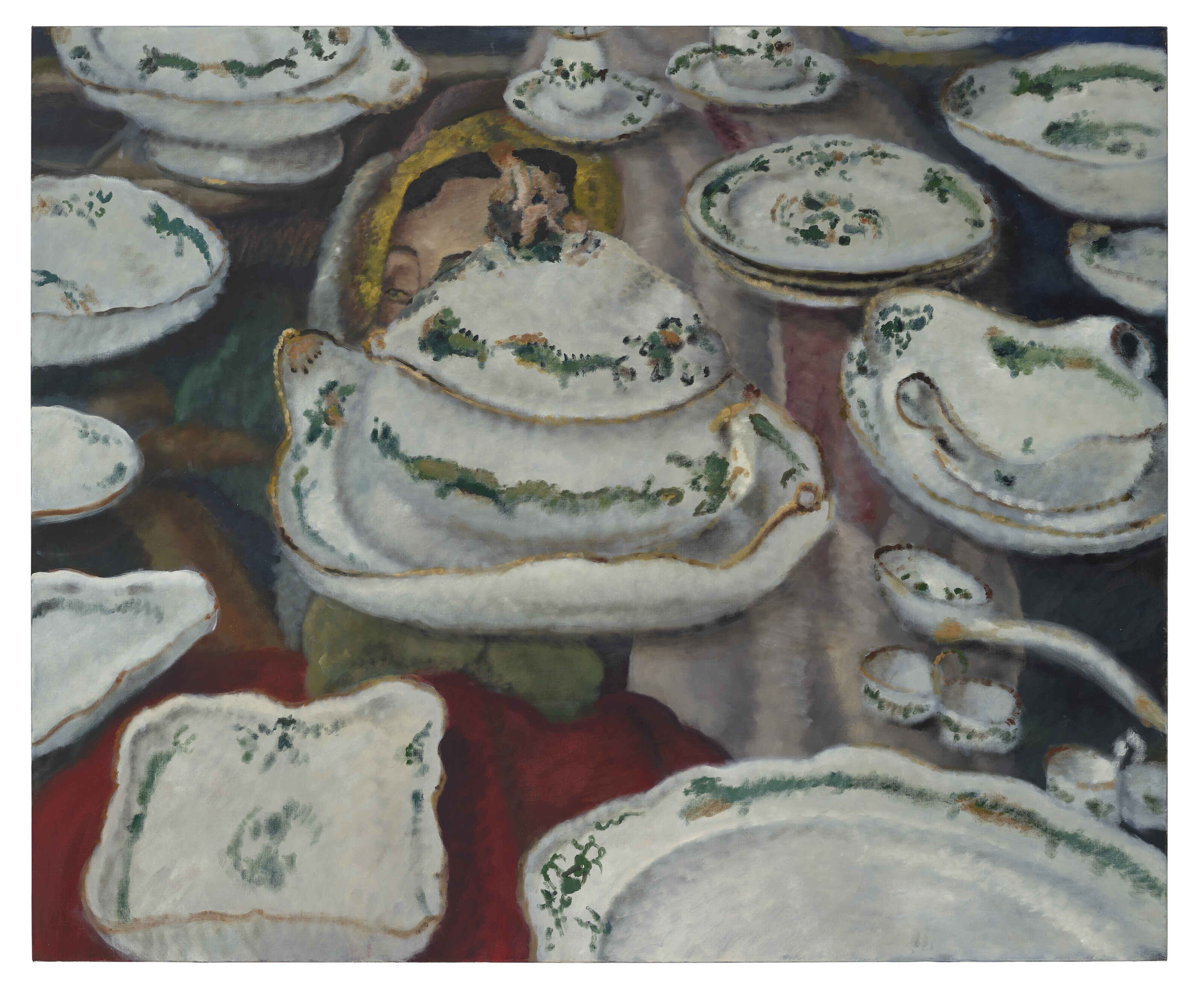 Issy Wood (b. 1993), Serves You Right 2, 2020. Oil on canvas. 55&frac14; x 67 in (140.3 x 170.2 cm). Sold for $289,800 in Post-War &amp; Contemporary Art Day Sale on 18 November at Christie&rsquo;s New York