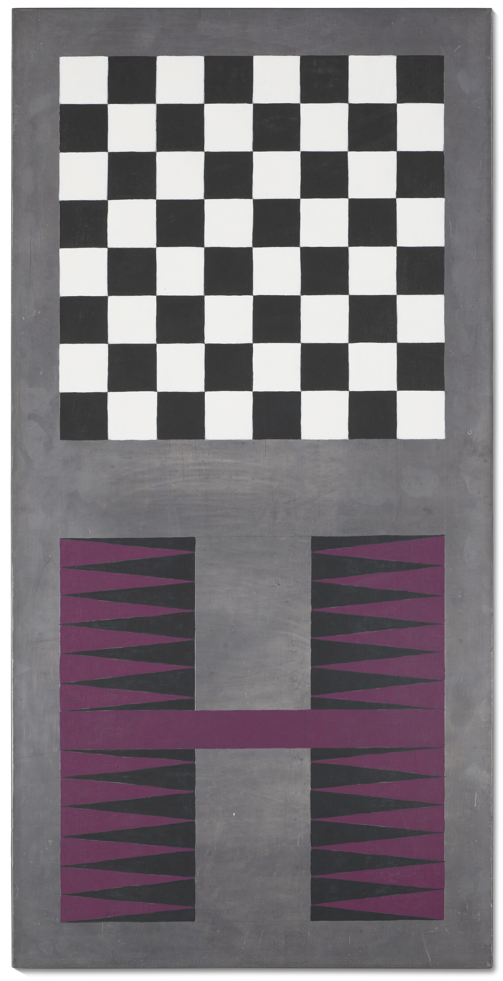 SHERRIE LEVINE (B. 1947), Untitled (Lead Checks/Lead Chevron: 11 