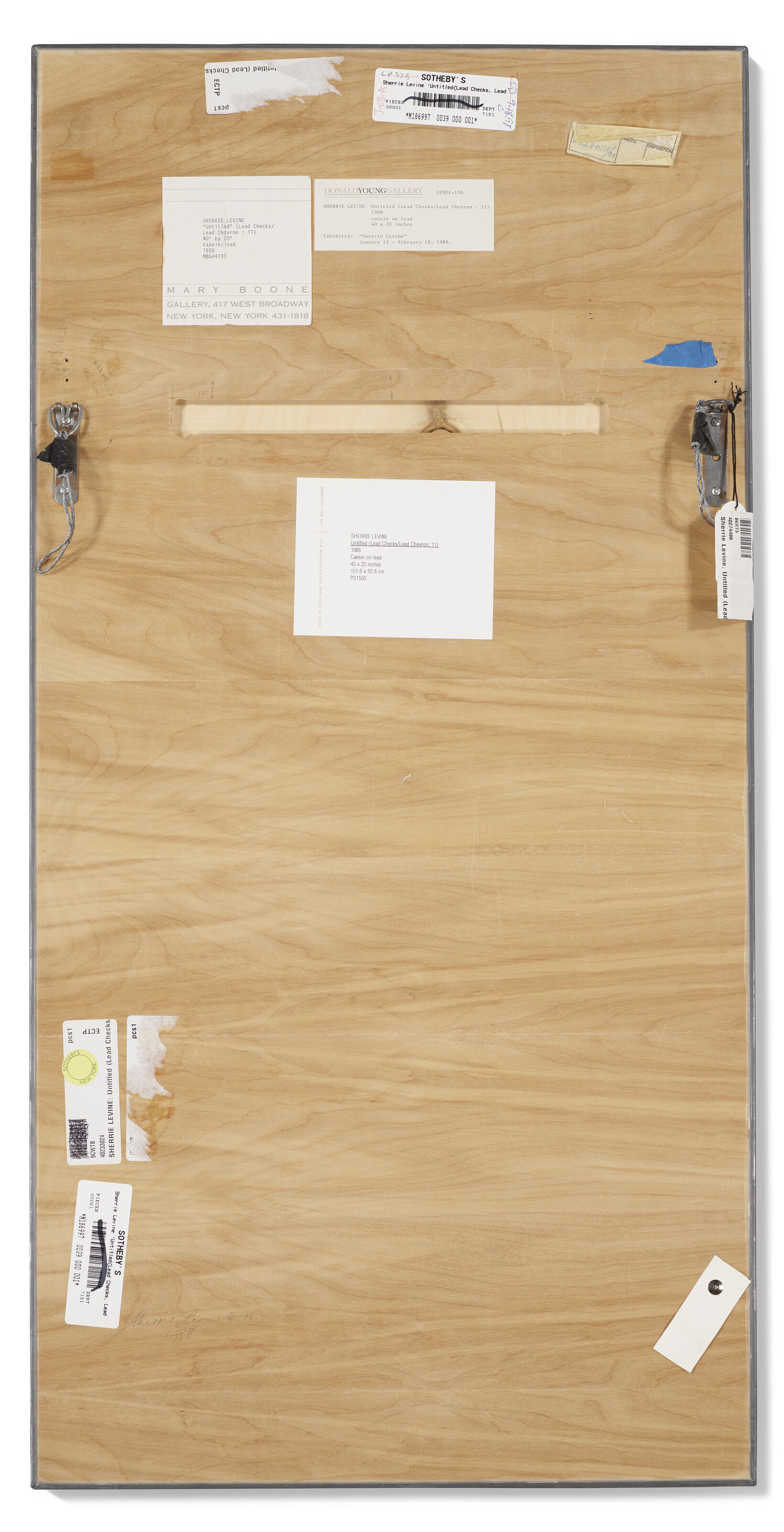 SHERRIE LEVINE (B. 1947), Untitled (Lead Checks/Lead Chevron: 11