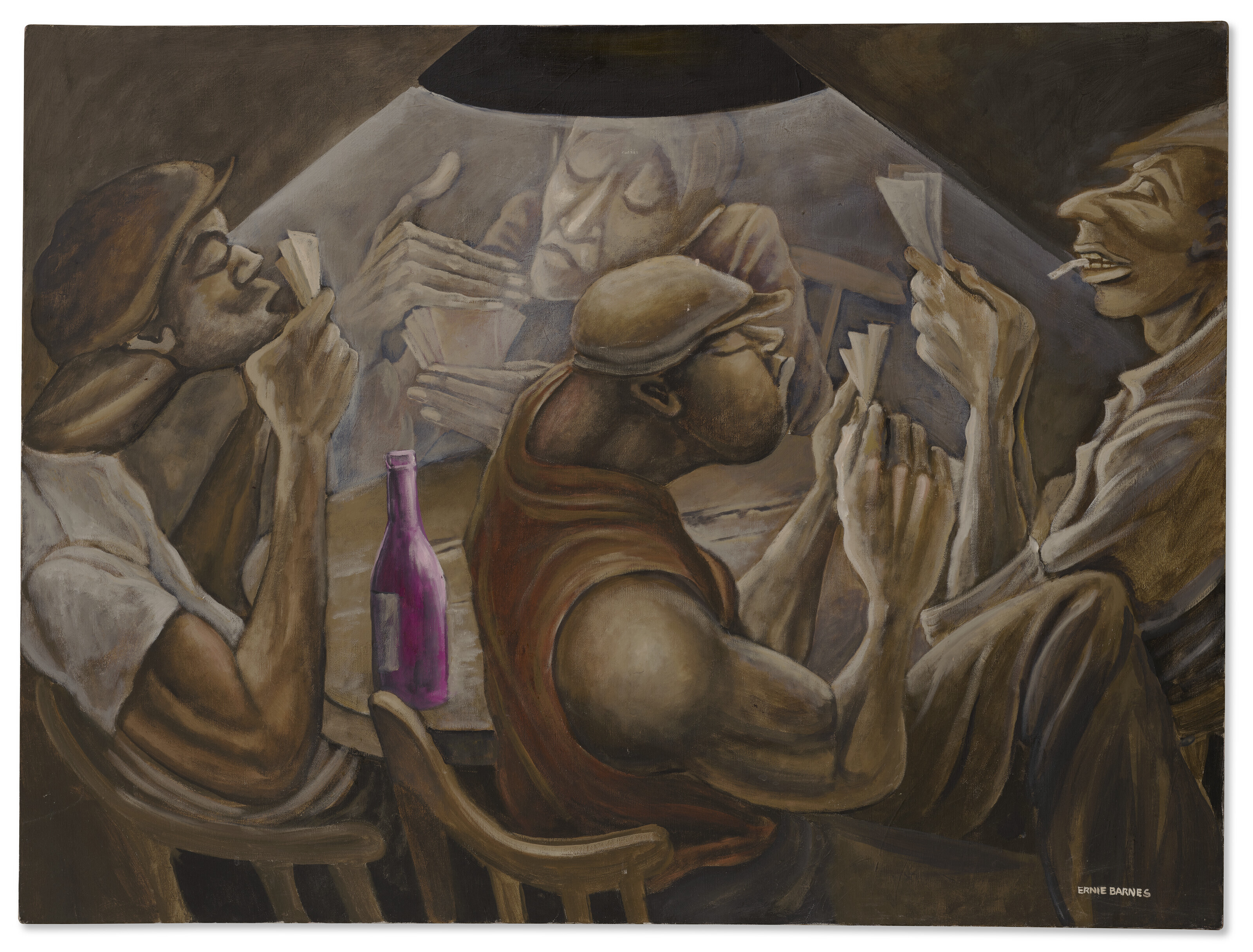 ERNIE BARNES (1938 2009), Reading from Left to Right Christie’s