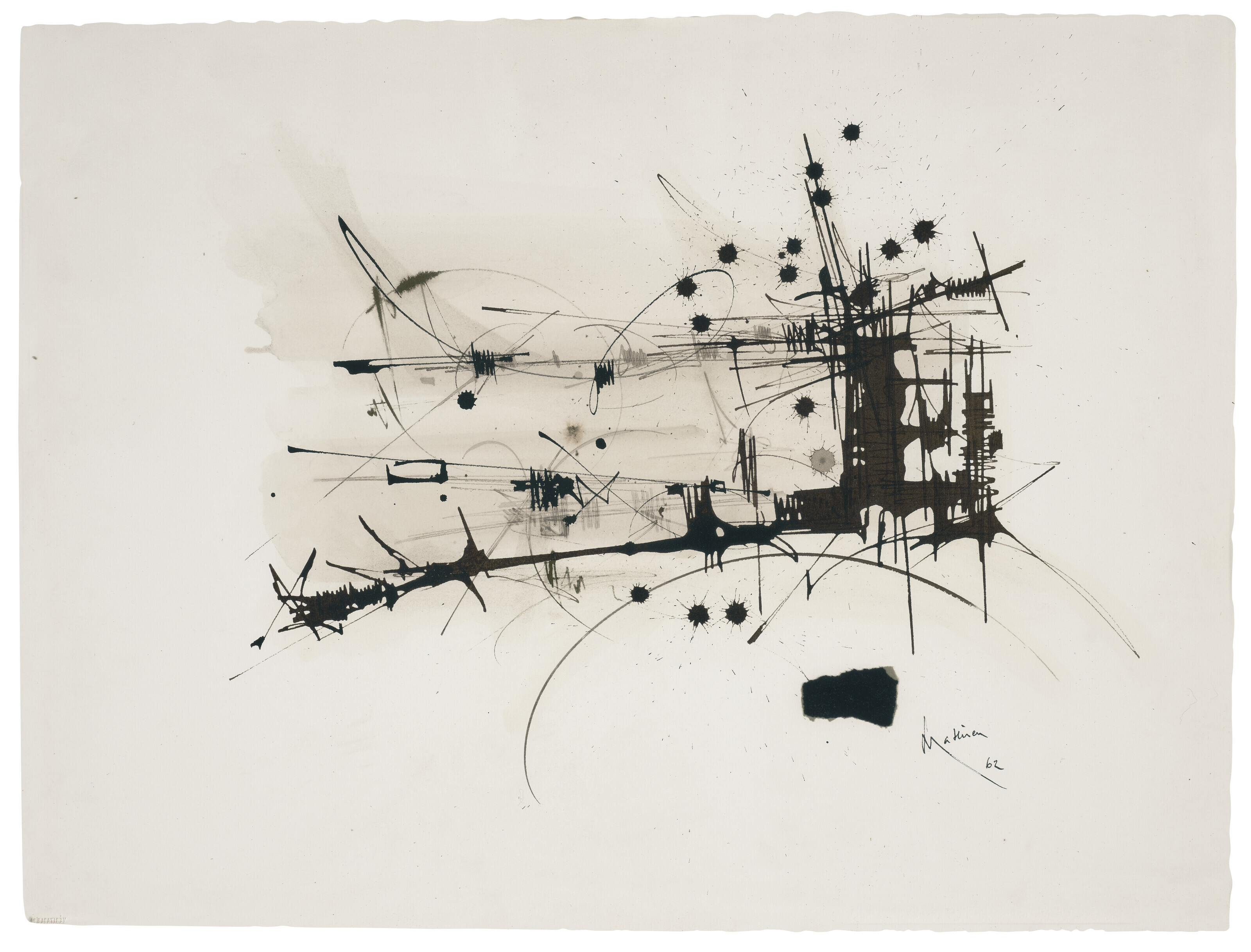 GEORGES MATHIEU (B.1921), Terre d'ombre | Christie’s