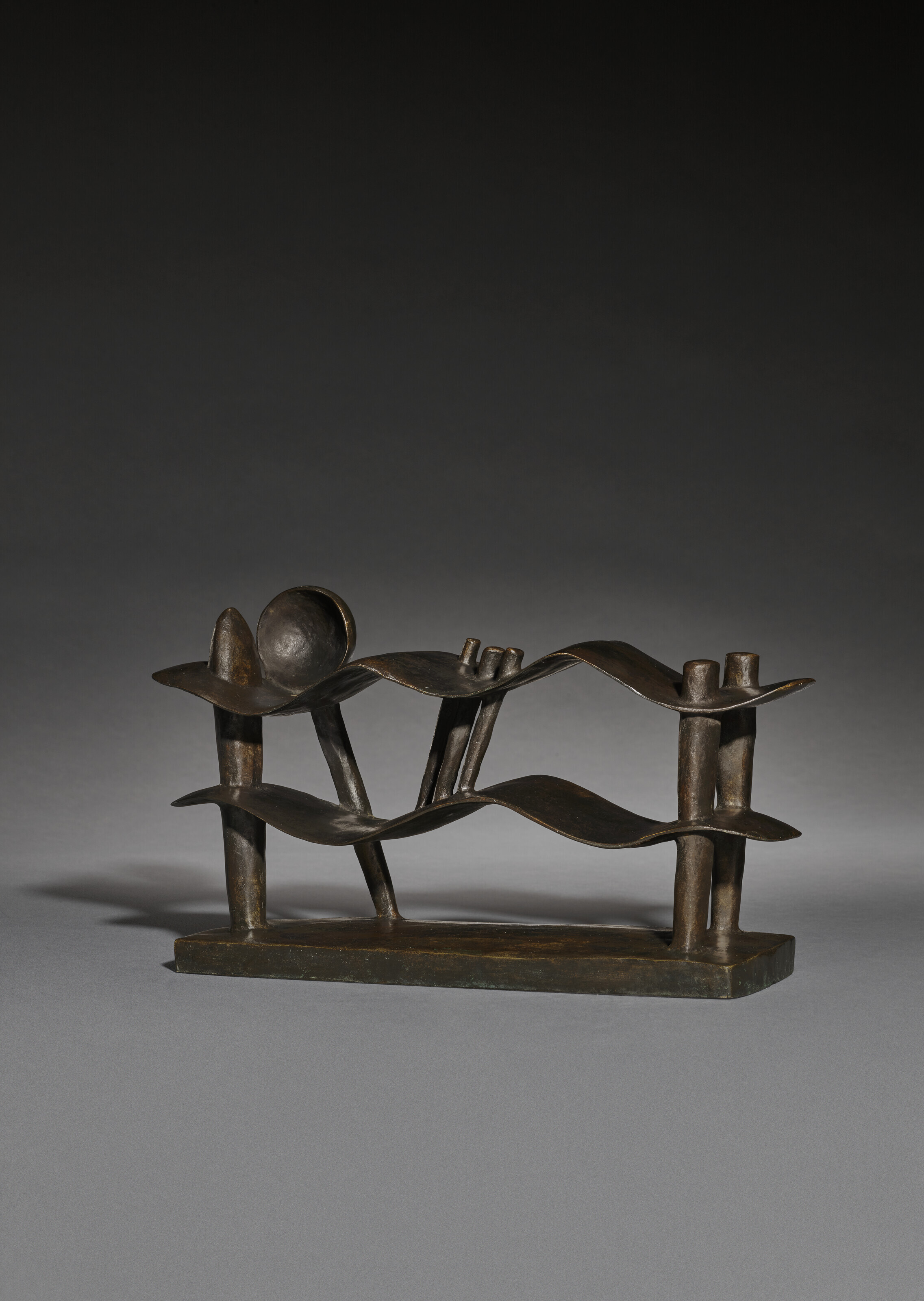 Alberto Giacometti (1901-1966), Femme couch&eacute;e qui r&ecirc;ve, conceived in 1929 and cast in 1959.&nbsp;Bronze with dark brown patina. Height: 9&frac14; in (23.4 cm); length: 16&frac34; in (42 cm). Sold for $3,780,000 in 20th Century Evening Sale on 17 November 2022 at Christie&rsquo;s in New York