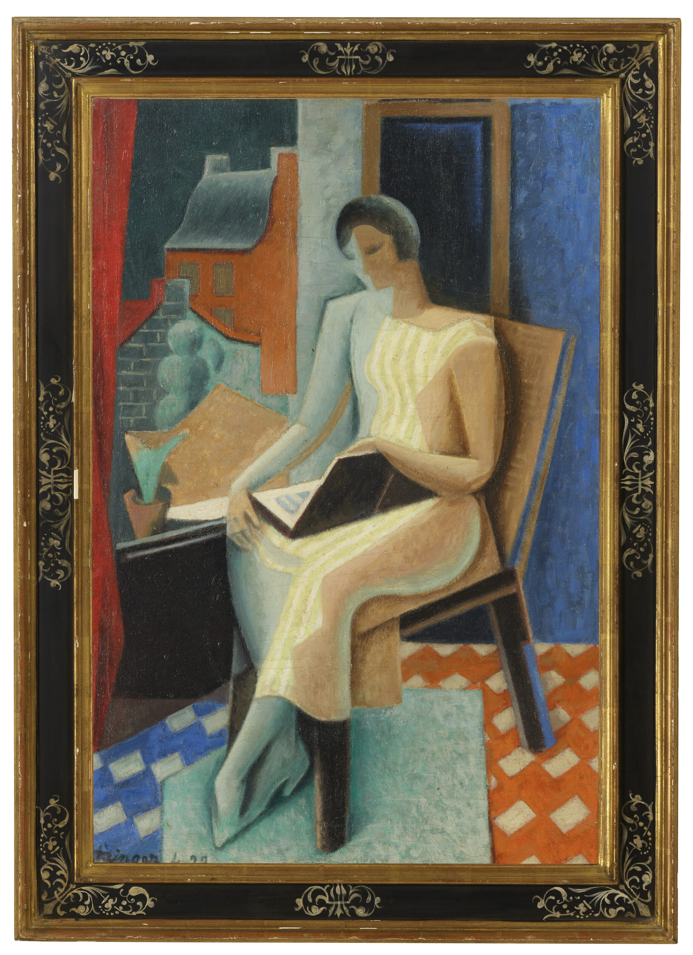 Jean Merzinger、NU ALLONGE SUR LE DIVAN