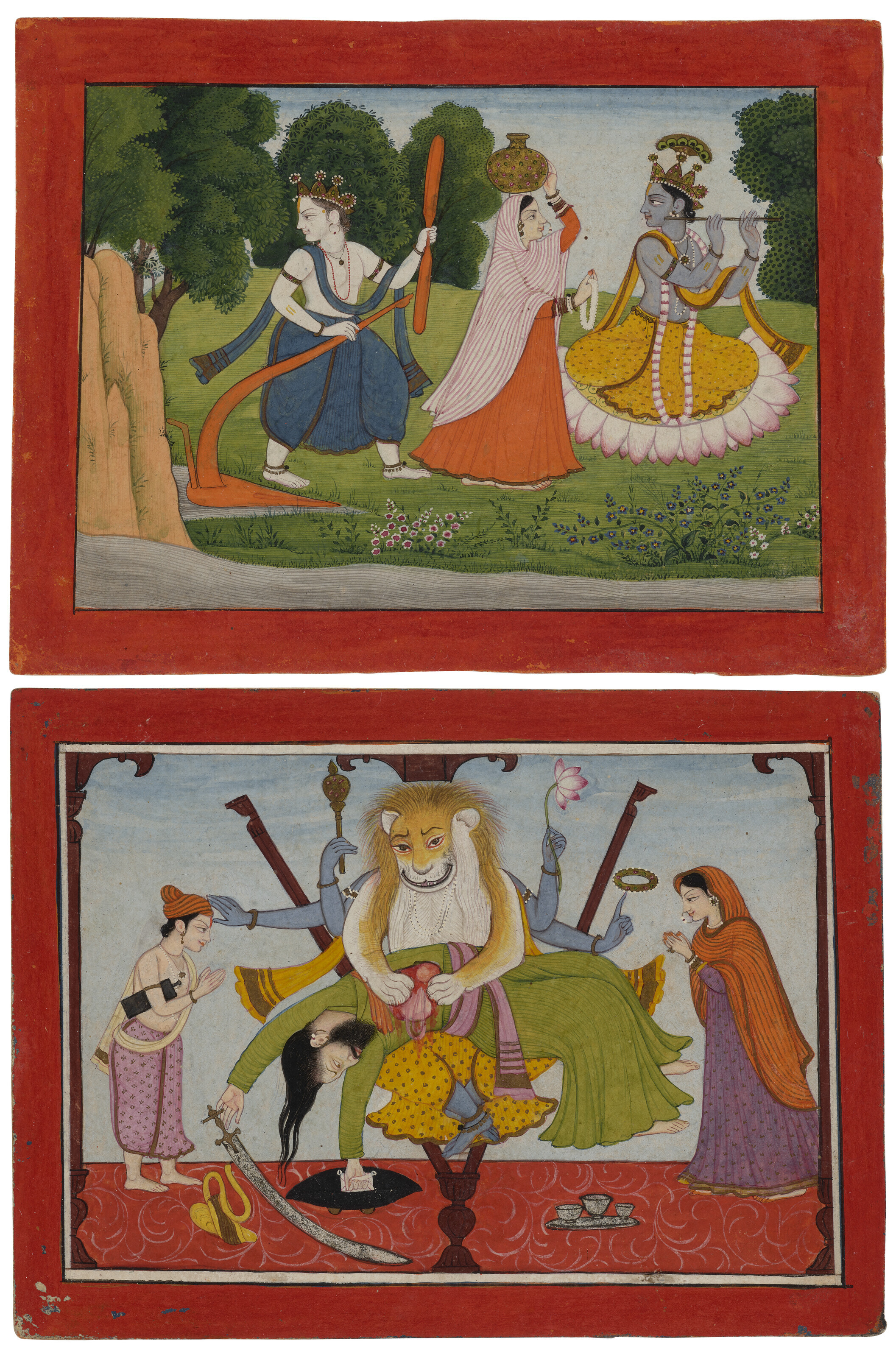A PAINTING FROM THE 'BHARANY' RAMAYANA: RAMA, SITA AND LAKSHMANA AT  PANCHAVATI, INDIA, PUNJAB HILLS, KANGRA OR GULER, FIRST GENERATION AFTER  NAINSUKH AND MANAKU, CIRCA 1775 | Christie's