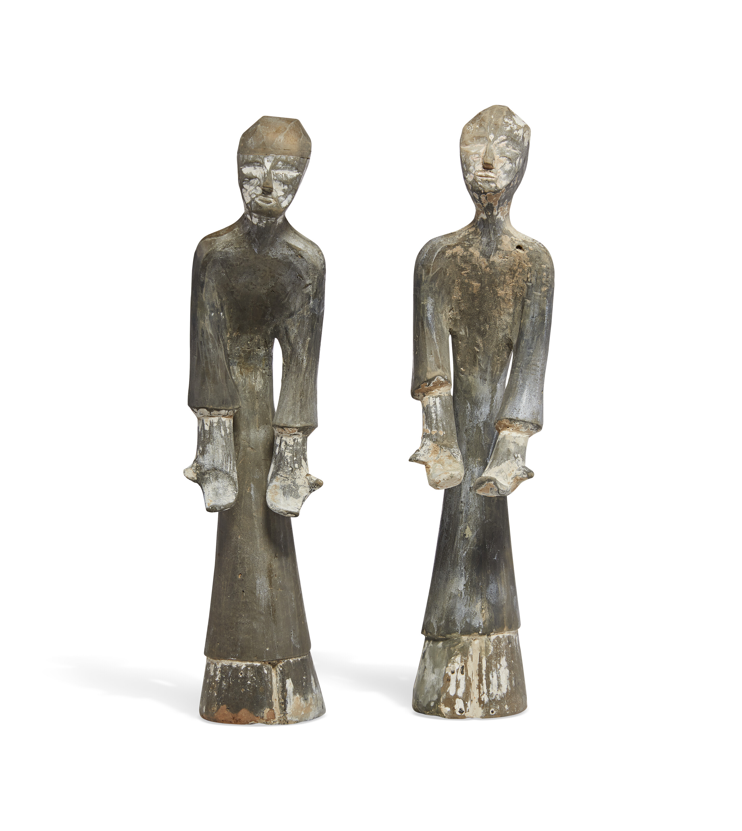 漢彩繪陶俑一對, HAN DYNASTY (206 BC-AD 220) | Christie's