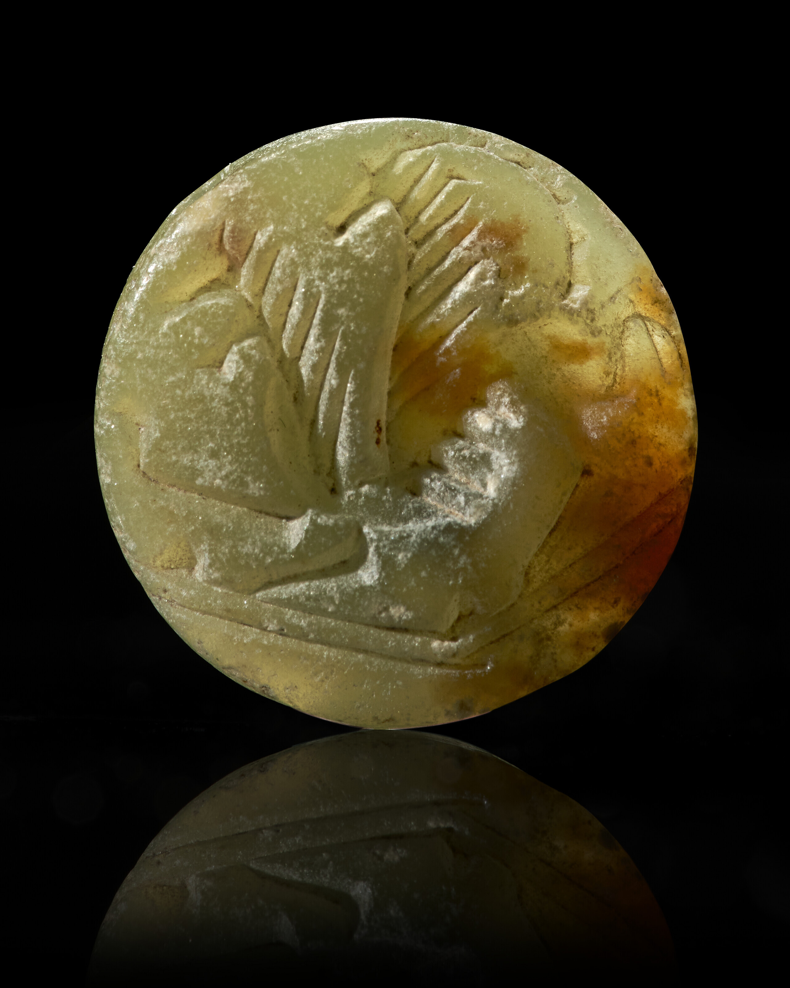 A ROMAN CARNELIAN RINGSTONE WITH A DANCING MAENAD, REPUBLICAN