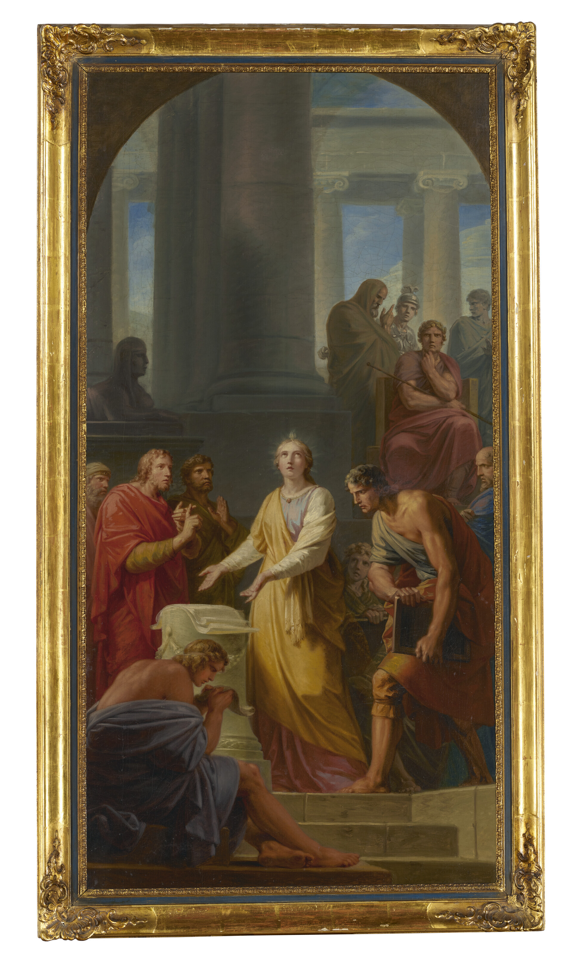 Catalog image of Saint Catherine arguing against pagan philosophers before Emperor Maxentius