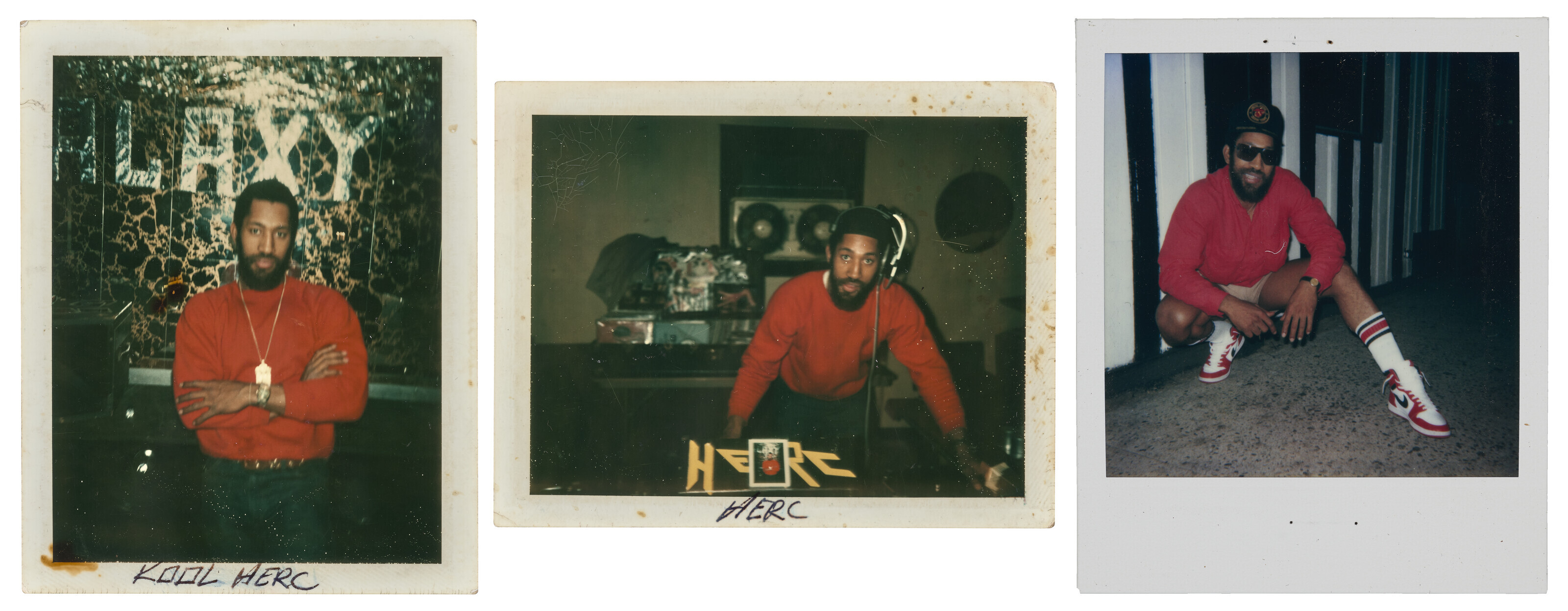 A GROUP OF THREE POLAROID PORTRAITS: TWO OF DJ KOOL HERC AT