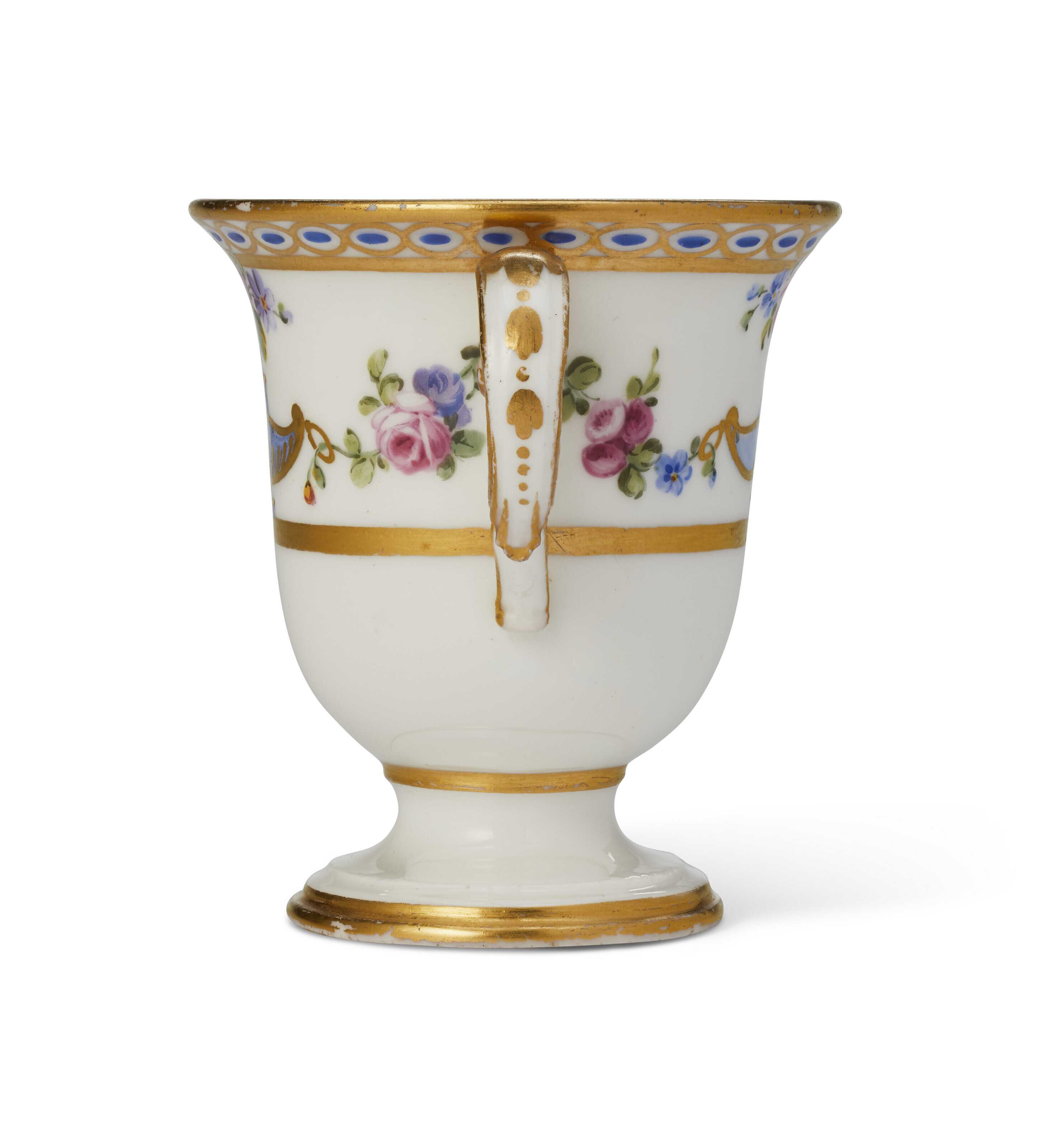 A SEVRES PORCELAIN ICE-CUP FROM THE SERVICE FOR MADAME DU BARRY