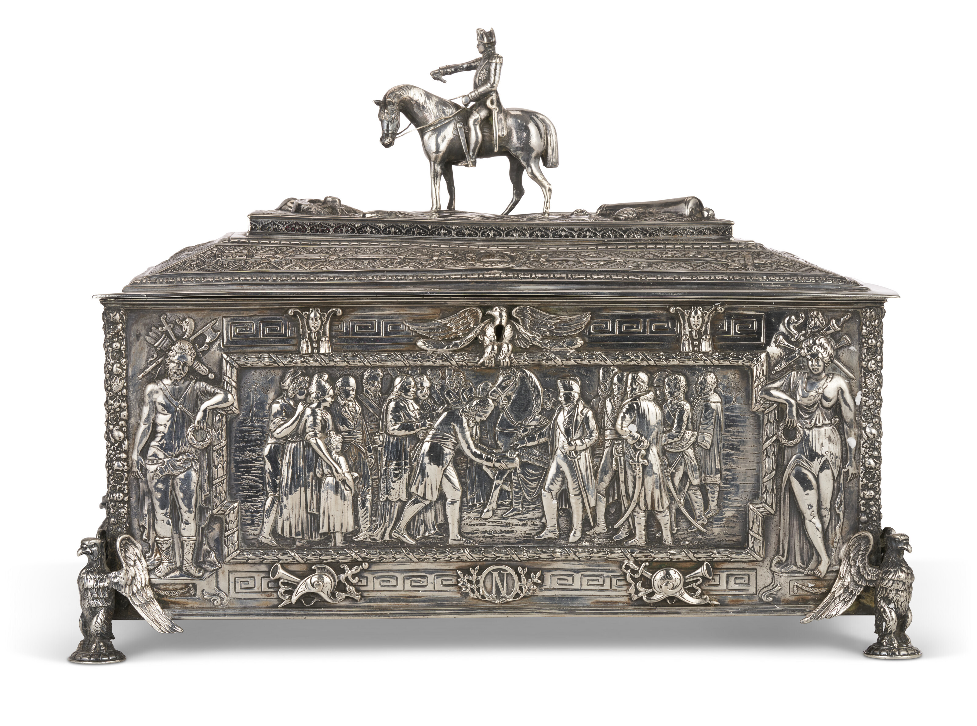 A GERMAN SILVER CASKET, MARK OF GEORG ROTH & CO., HANAU, CIRCA 1900