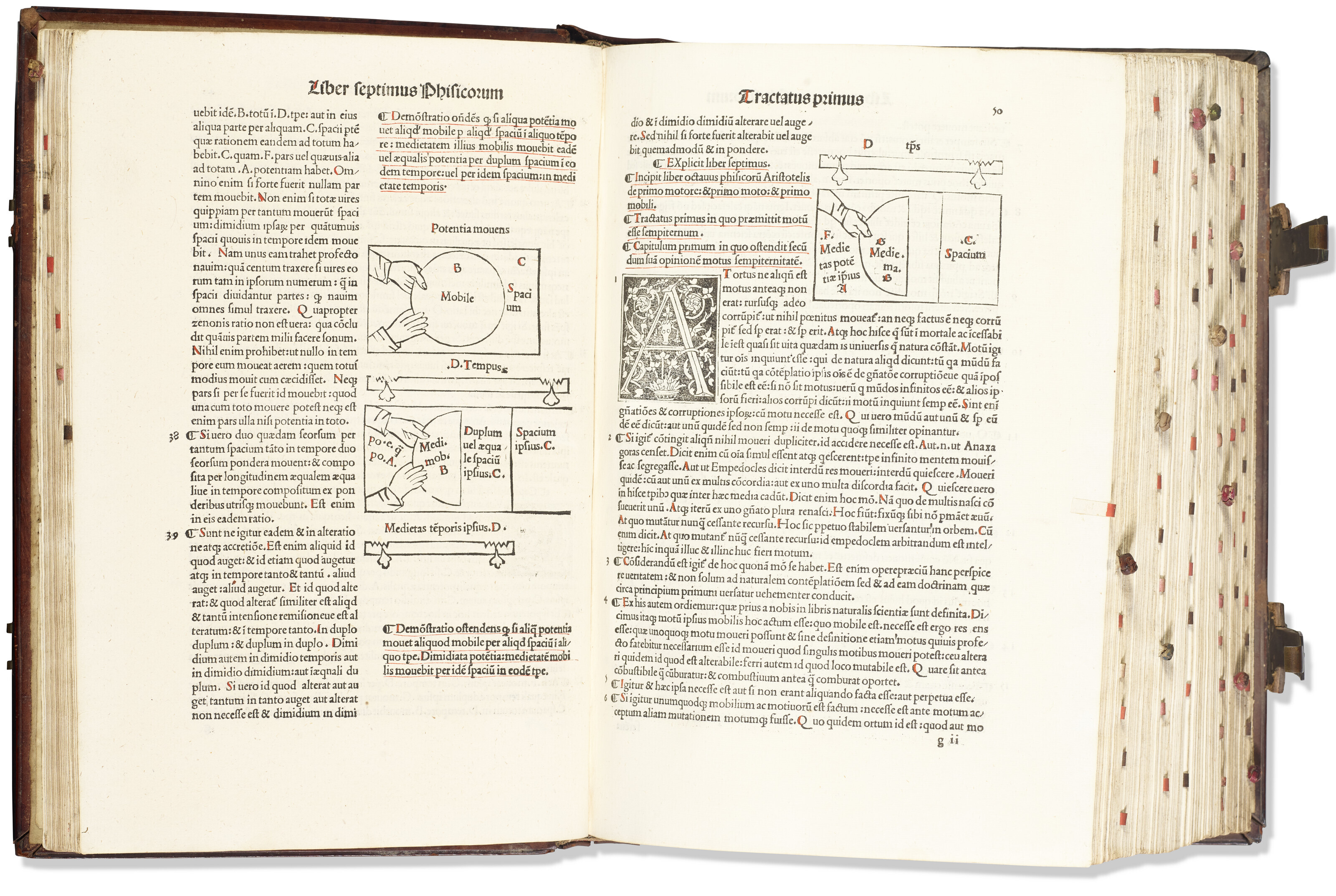 Johannes and Gregorius de Gregoriis de Forlivio for Benedictus Fontana, Aristotle's Opera, translated by John Argyropoulos et al,  1496. Sold for $63,000 in Fine Printed Books and Manuscripts on 7 December 2022 at Christie&rsquo;s Online