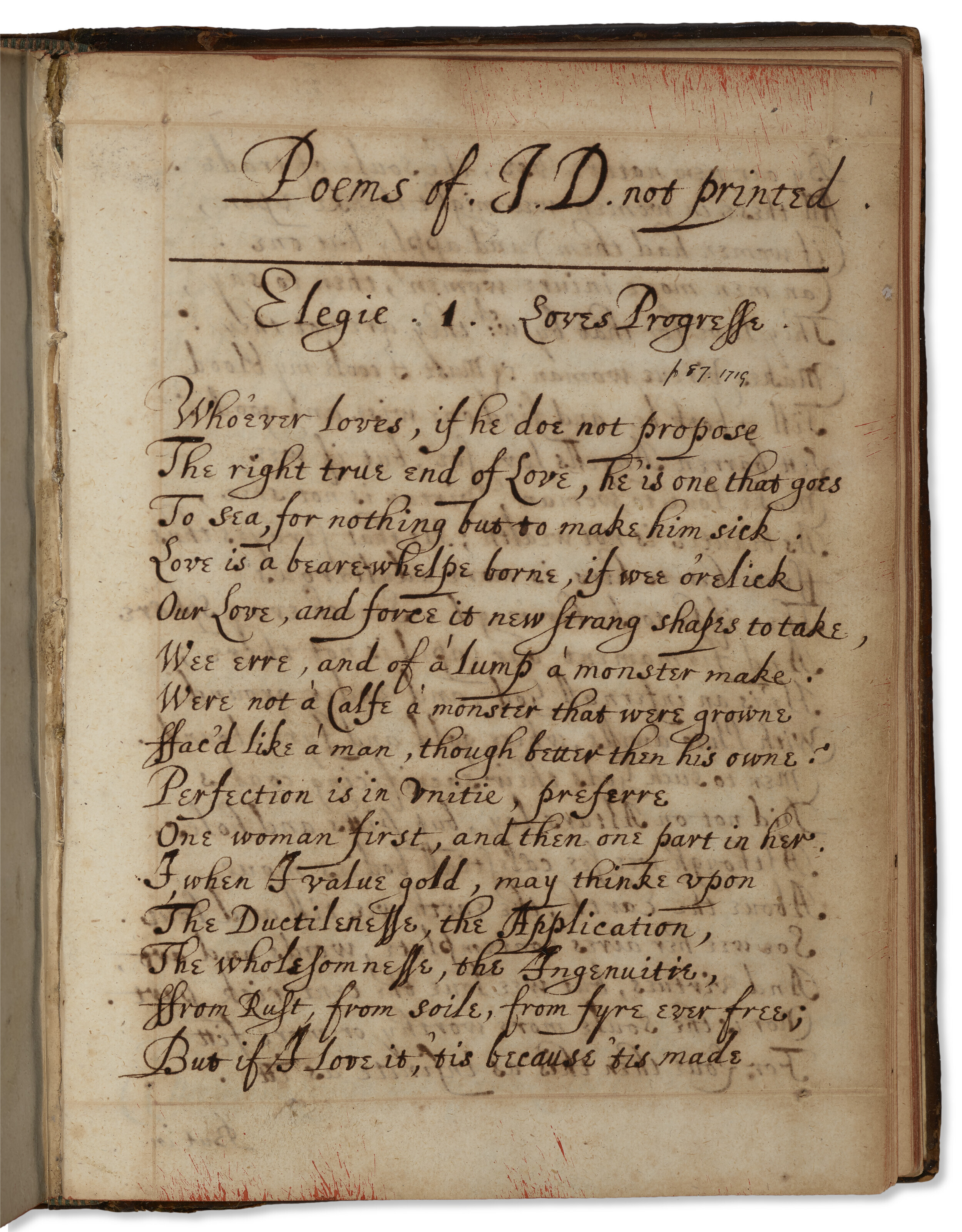 Contemporary manuscript collection of poetry and prose, John Donne