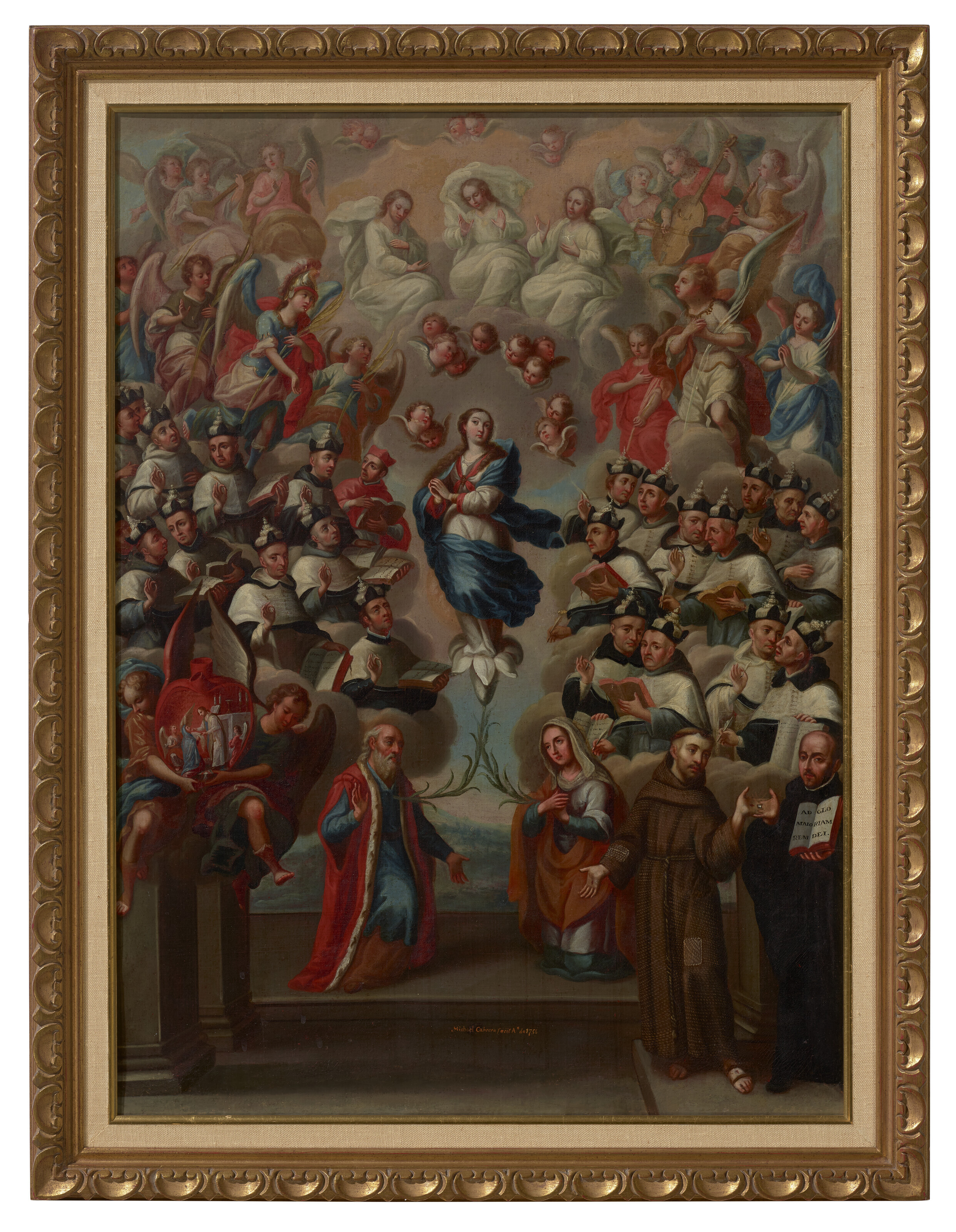聖母マリア　キリスト　ローライダー　チカーノ　インパラ　キャデラック Miguel Cabrera (1695-1768), The Immaculate Conception with Saints