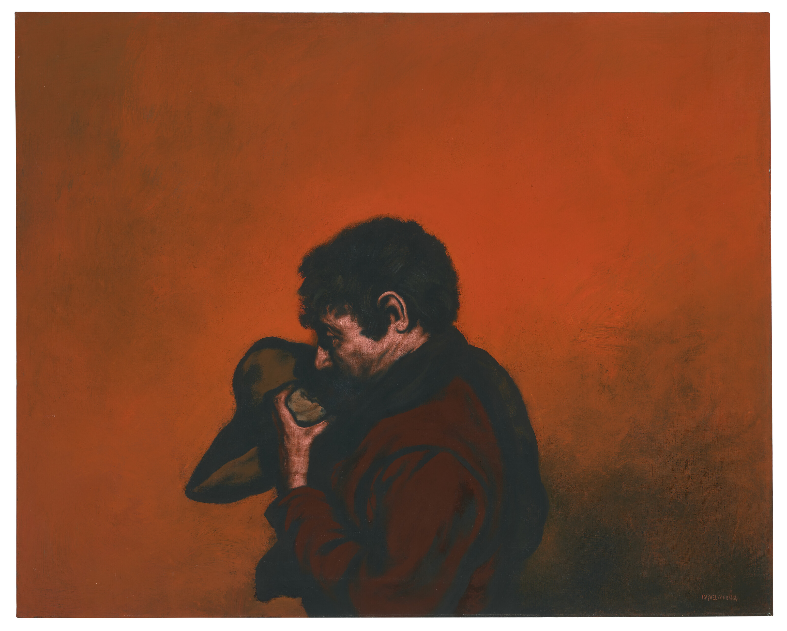 Rafael Coronel (1931-2019), Man Clutching Hat | Christie’s