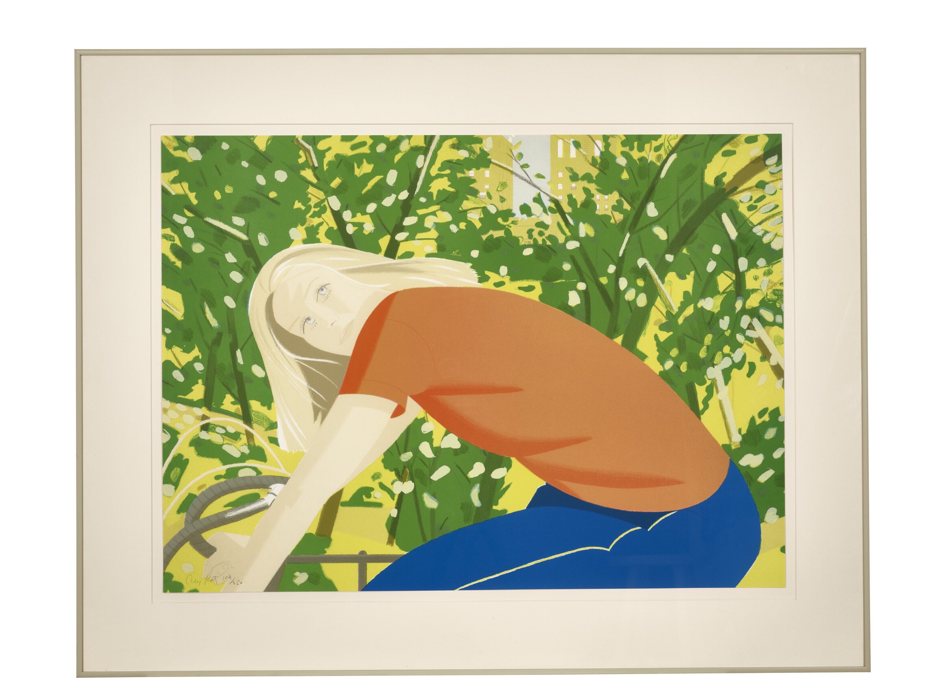 ALEX KATZ (B. 1927), Bicycle Rider from, New York: Eight