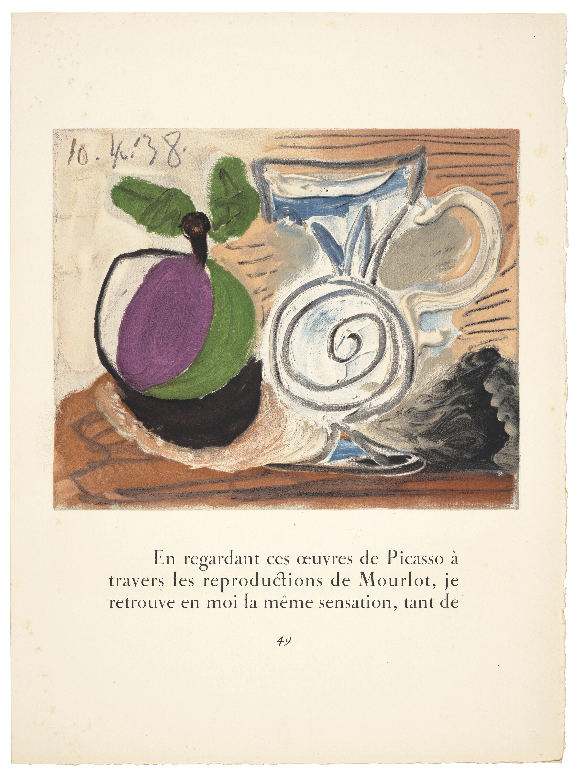 Pablo Picasso、LES LOISIRS、希少画集画、新品額装付 Picasso: the Recent Years 1939-1946 Pablo Picasso Signed