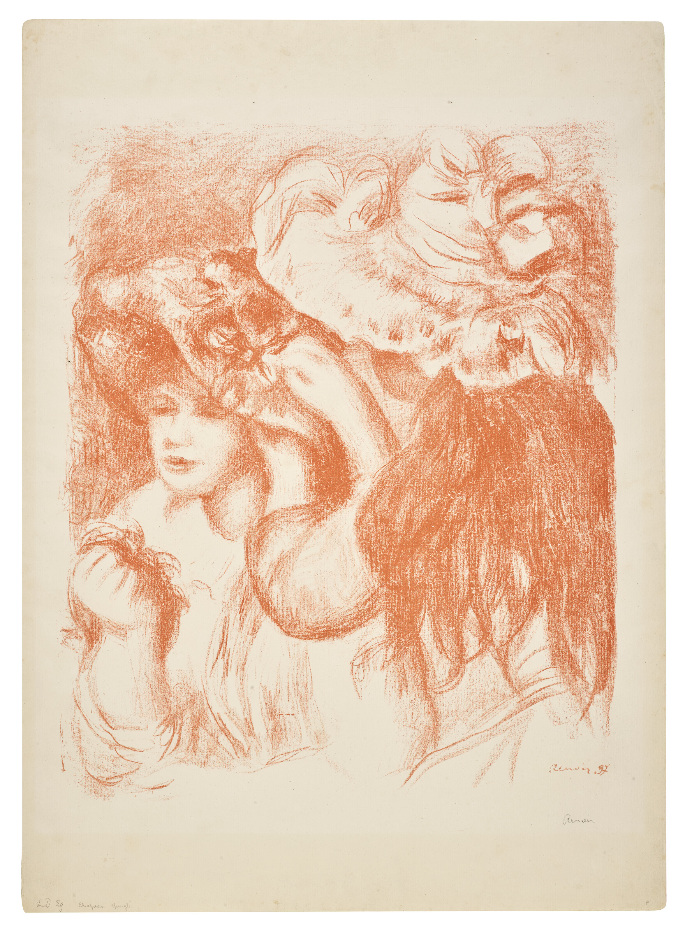 PIERRE-AUGUSTE RENOIR (1841-1919), Le Chapeau épinglé, 1rè planche