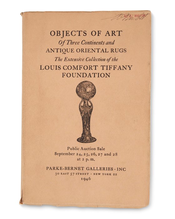 GALLERIES INC., Auction Catalogue, September 2428, 1946