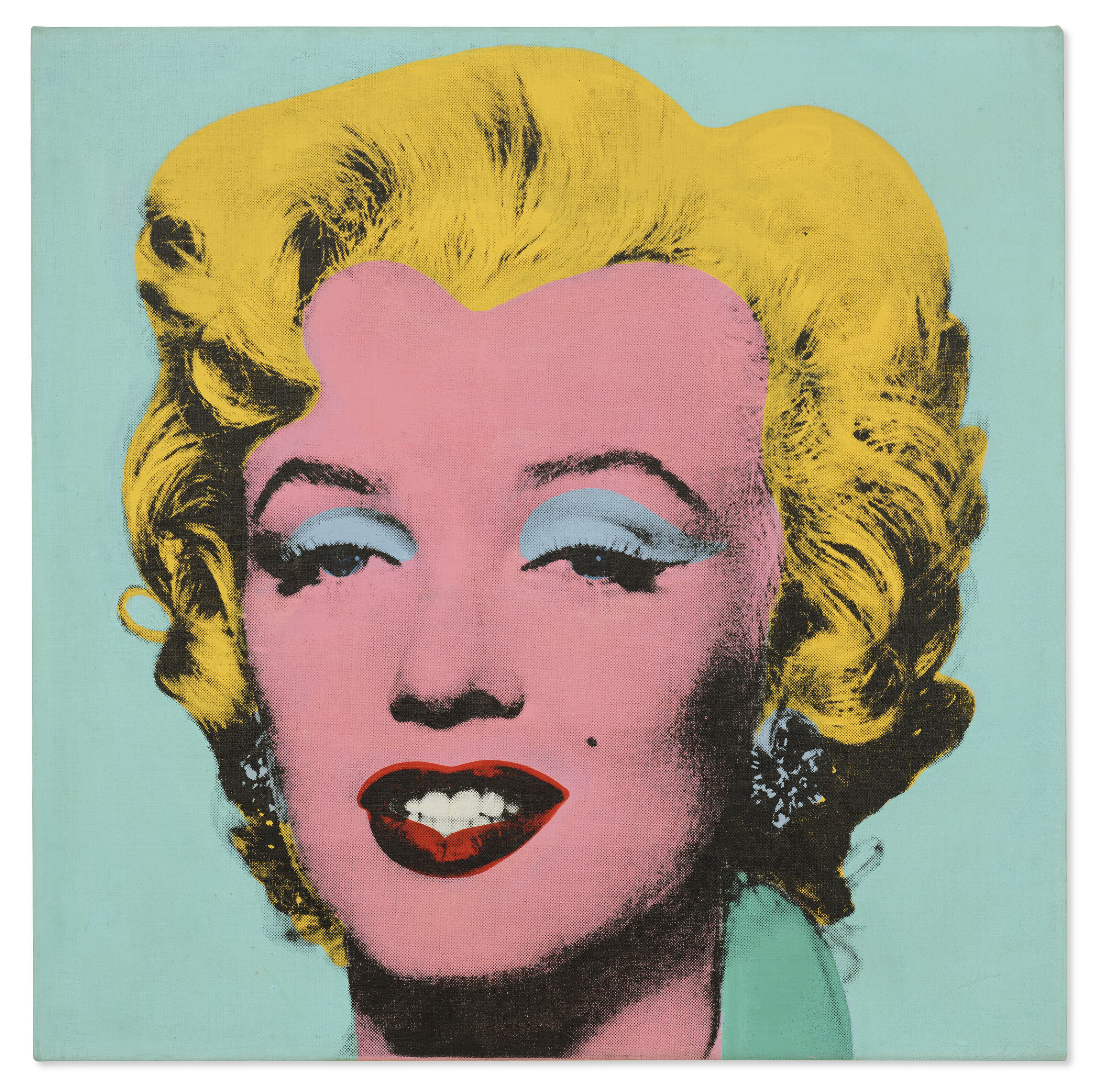 Andy Warhol (1928-1987), Shot Sage Blue Marilyn, 1964. Acrylic and silkscreen ink on linen. 40 x 40 in (101.6 x 101.6 cm). Sold for $195,040,000 on 9 May 2022 at Christie&rsquo;s in New York. Artwork: &copy; 2022 The Andy Warhol Foundation for the Visual Arts, Inc. / Licensed by DACS, London
