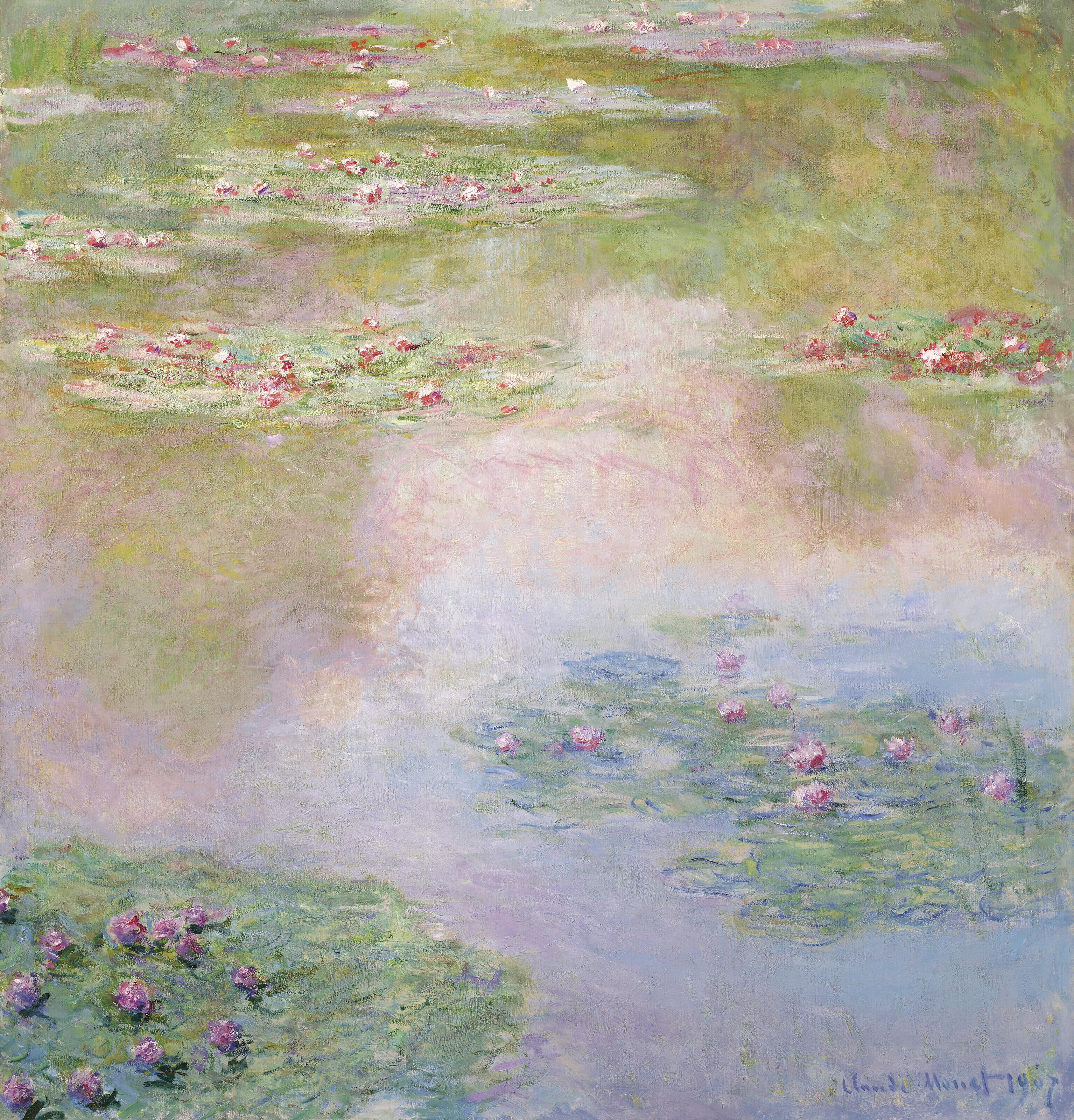 Les Nymphéas de Claude Monet Les Nympheas by Claude Monet Reproduction For Sale | 1st Art