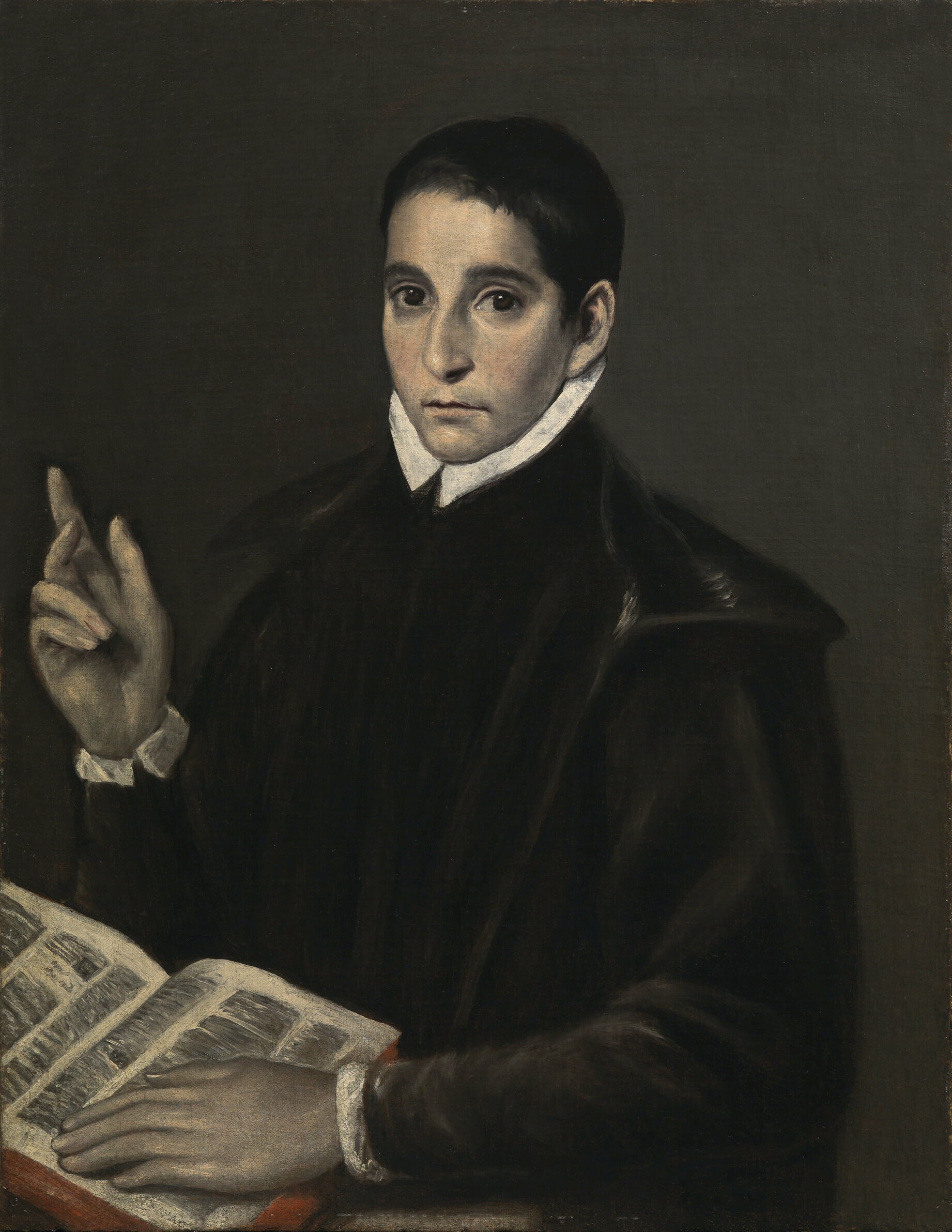 Portrait of a young man, traditionally identified as Saint Aloysius (Luigi) Gonzaga (1568-1591), half-length, with a book