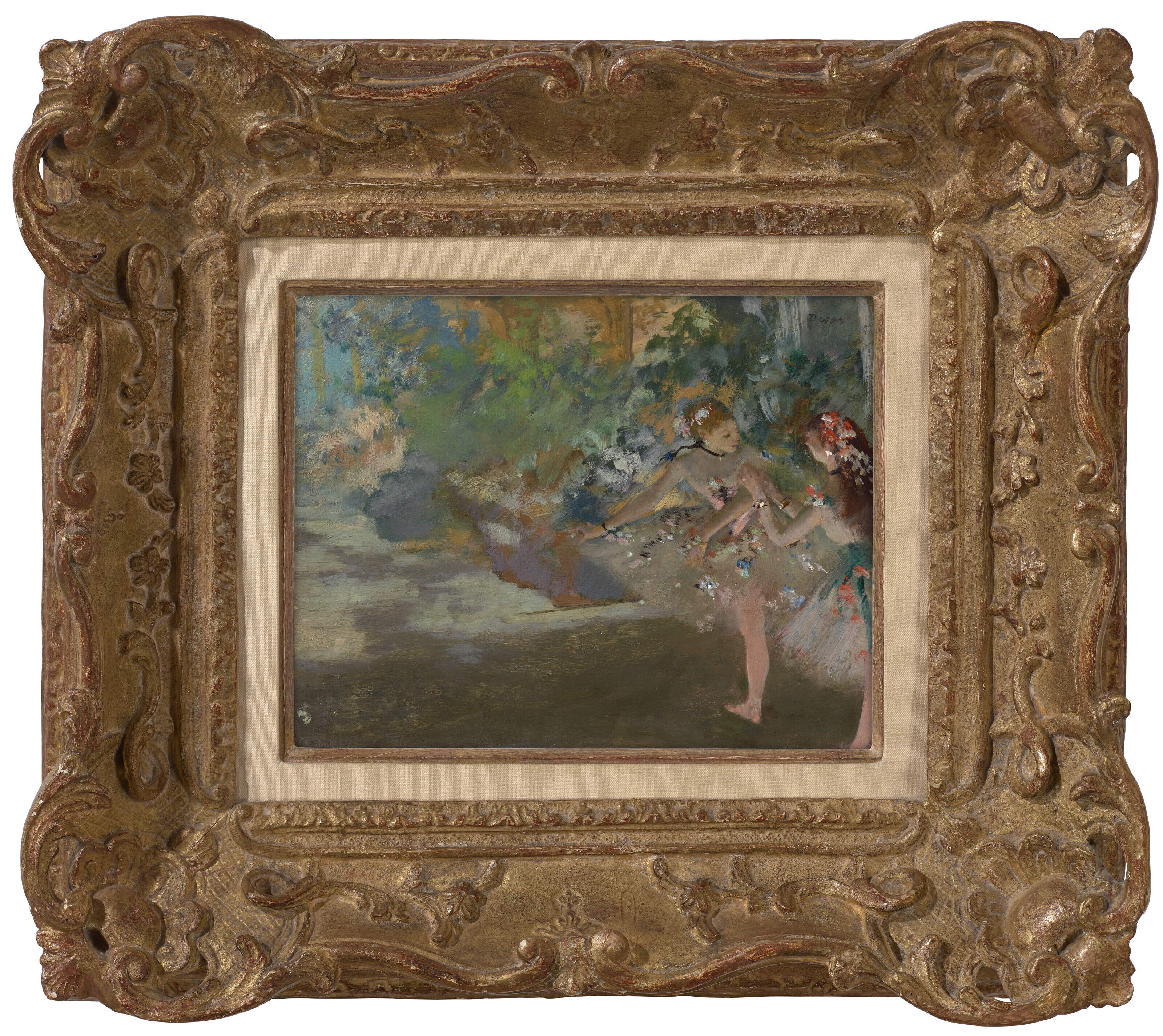 EDGAR DEGAS (1834-1917), Deux danseuses sur la scène