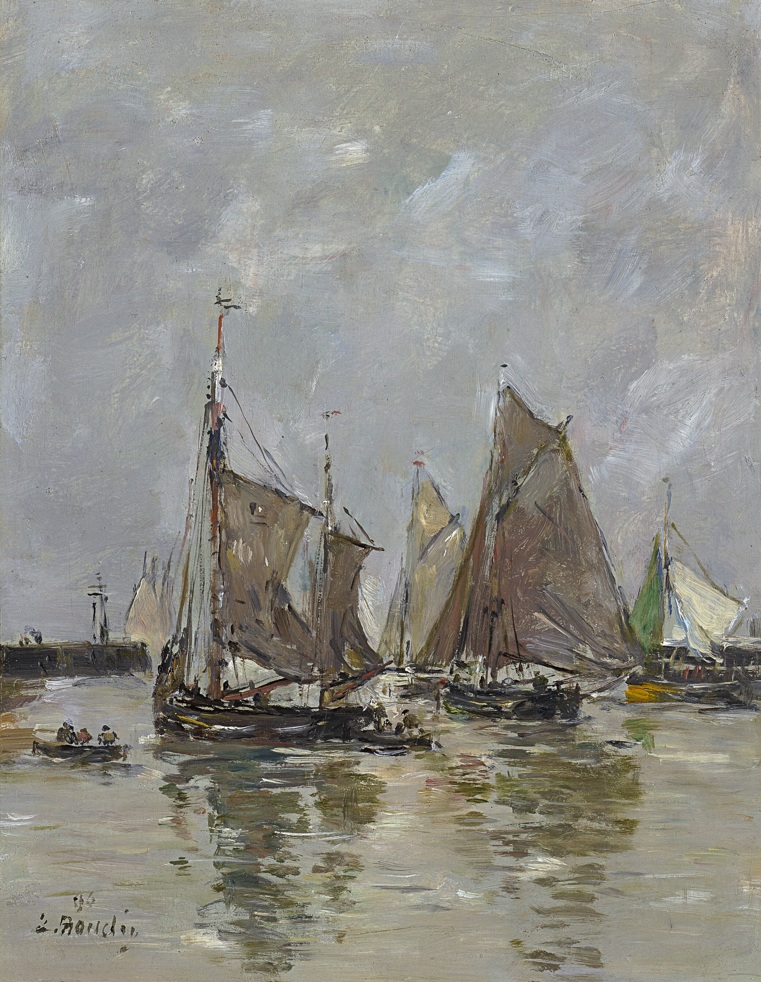 Luis Eugene Boudin 油彩画 海辺の風景 ウジェーヌ・ブーダン（Eugene Boudin） - 世界の有名画家
