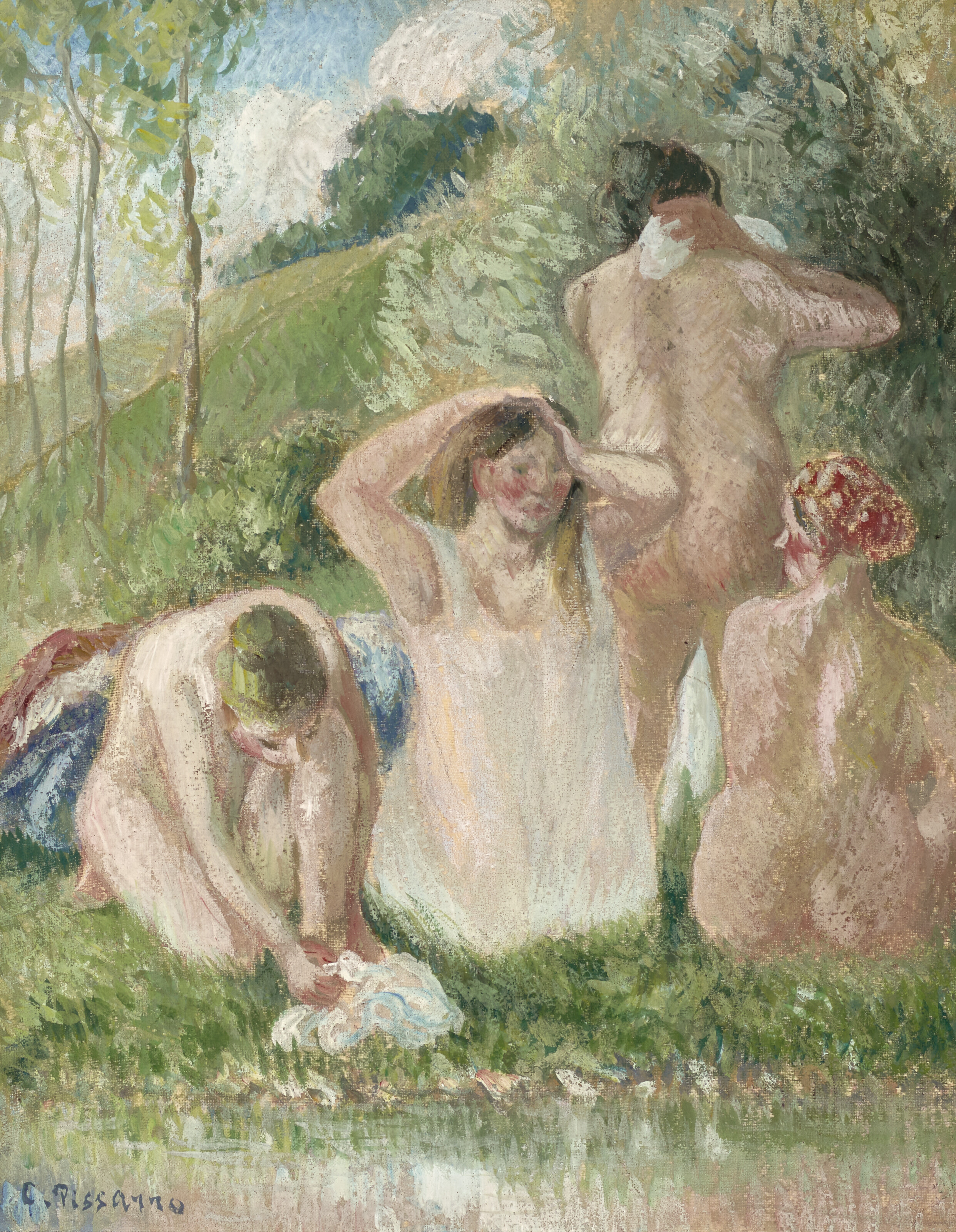 Groupe de baigneuses