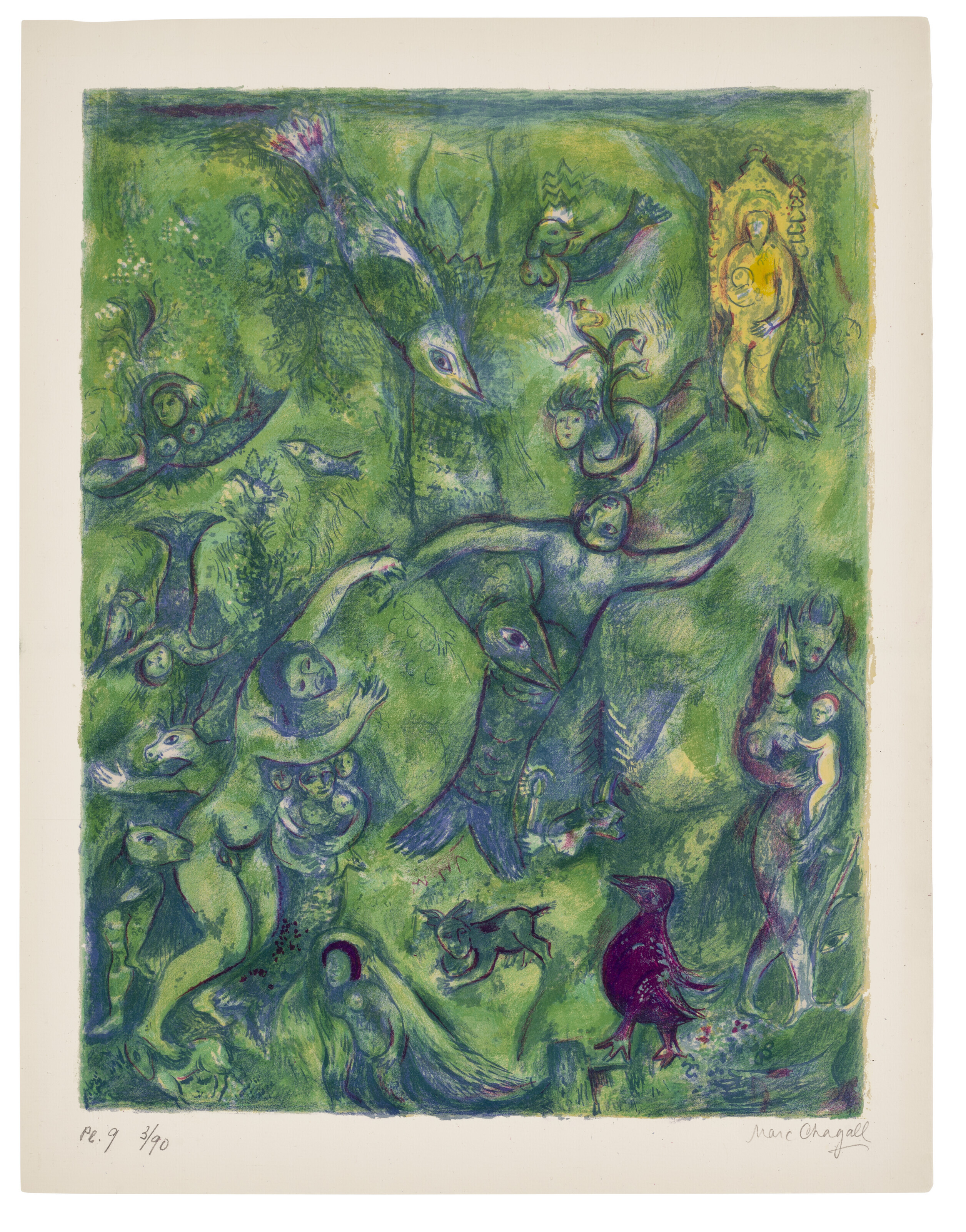 Yahoo!オークション - Marc Chagall 1962年オリジナル “The